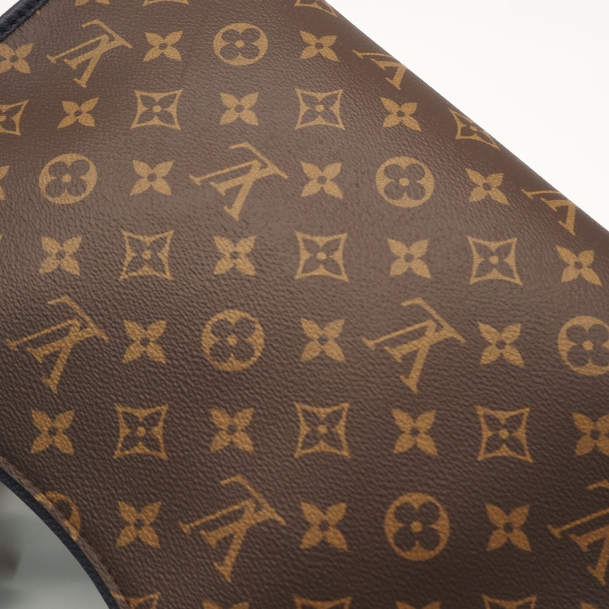Louis Vuitton Beige Brown Monogram Navy Monogram Handbag (Pre-Owned)