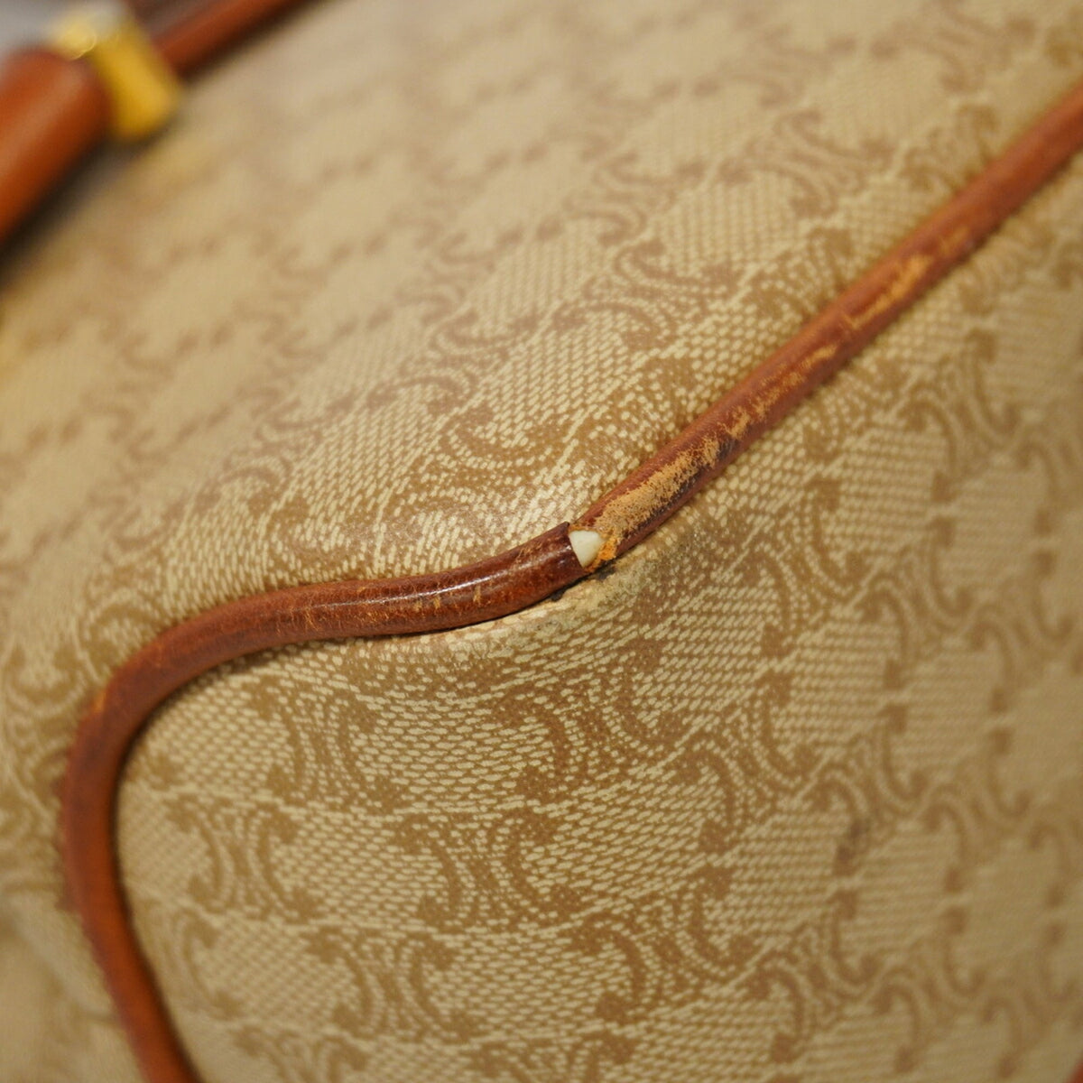 Celine Beige Brown Pvc Shoulder Bag (Pre-Owned)