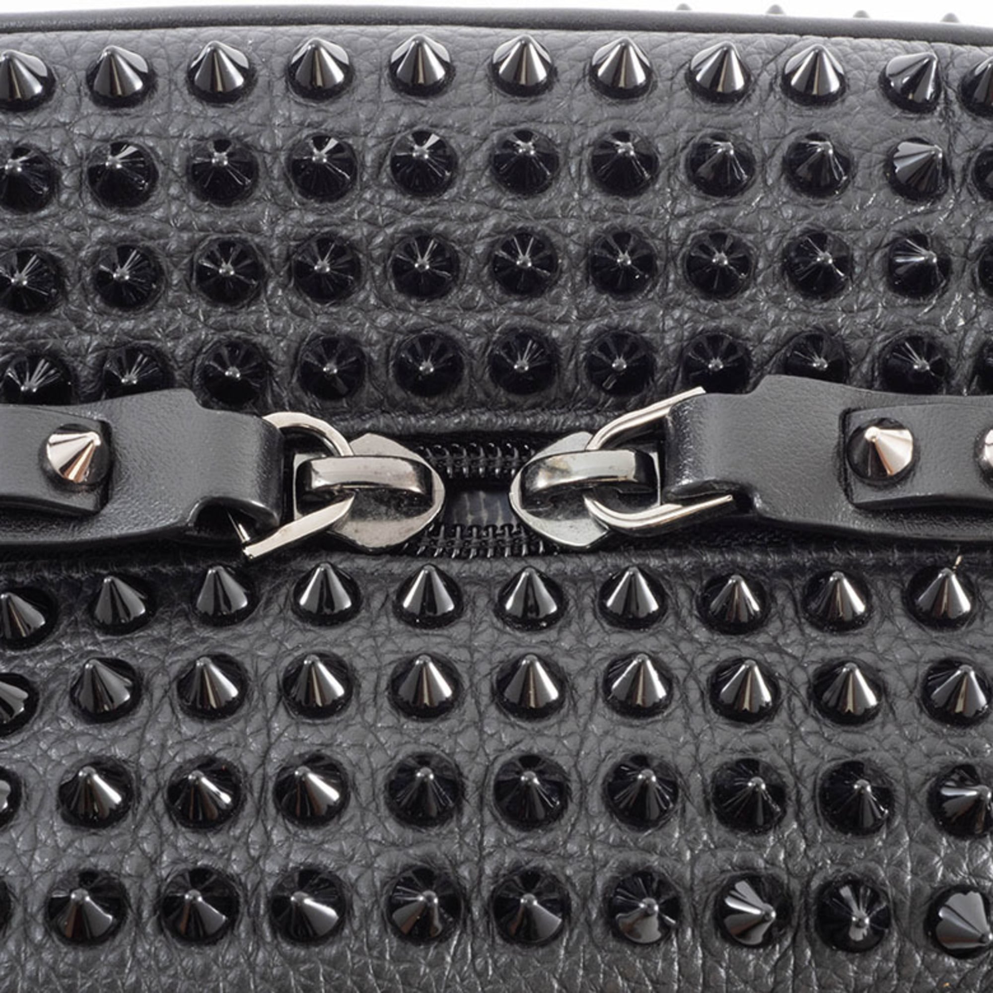 Christian Louboutin Black Leather Clutch Bag (Pre-Owned)