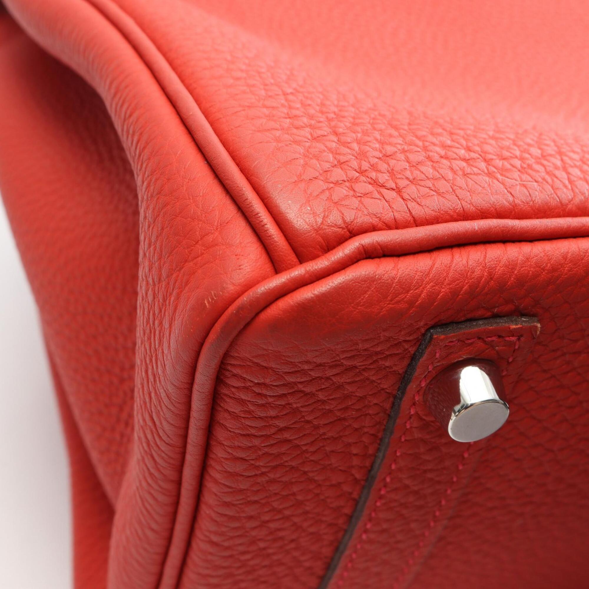 Hermes Red Color Togo Leather Handbag (Pre-Owned)
