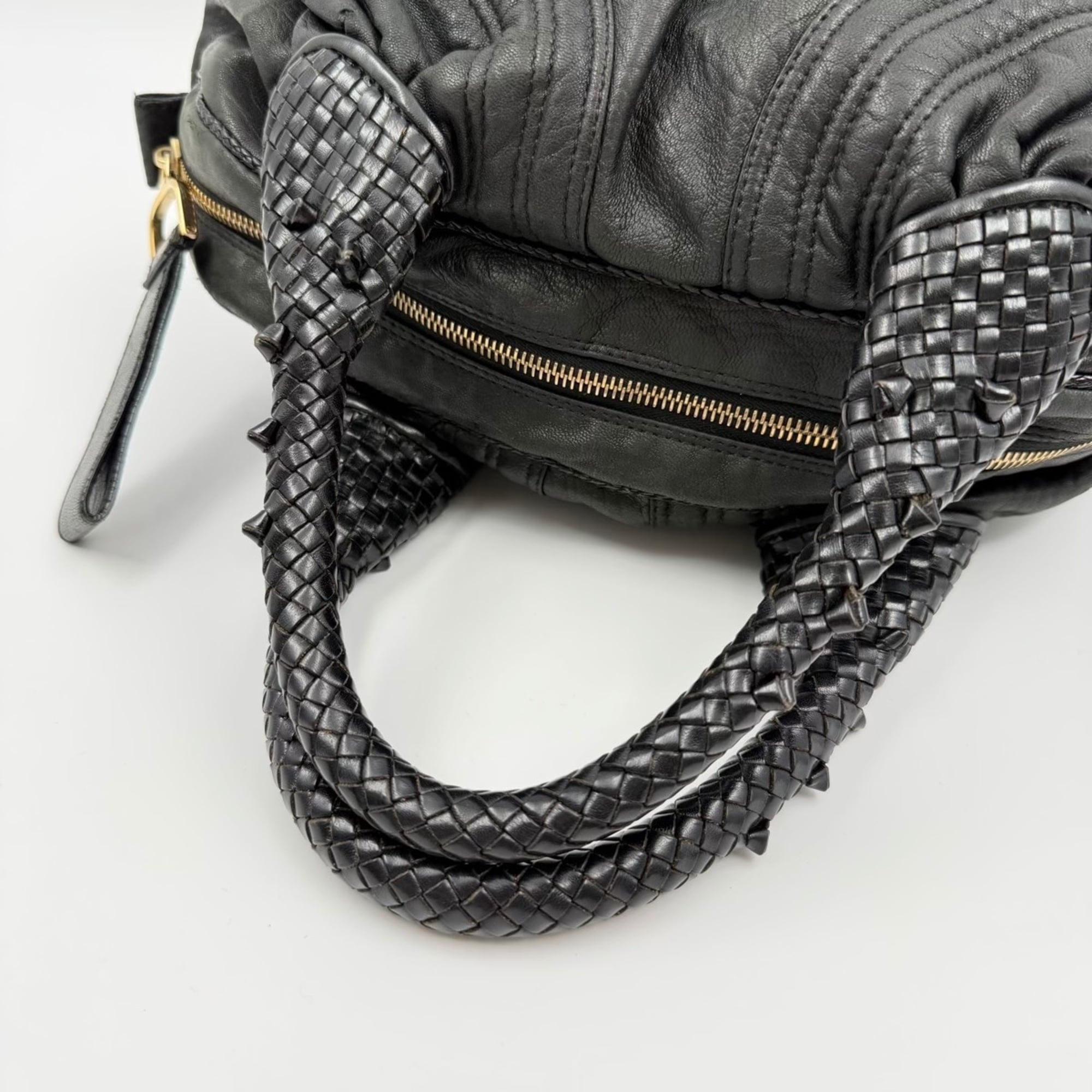 Fendi Zucca Black Zucca Handbag (Pre-Owned)
