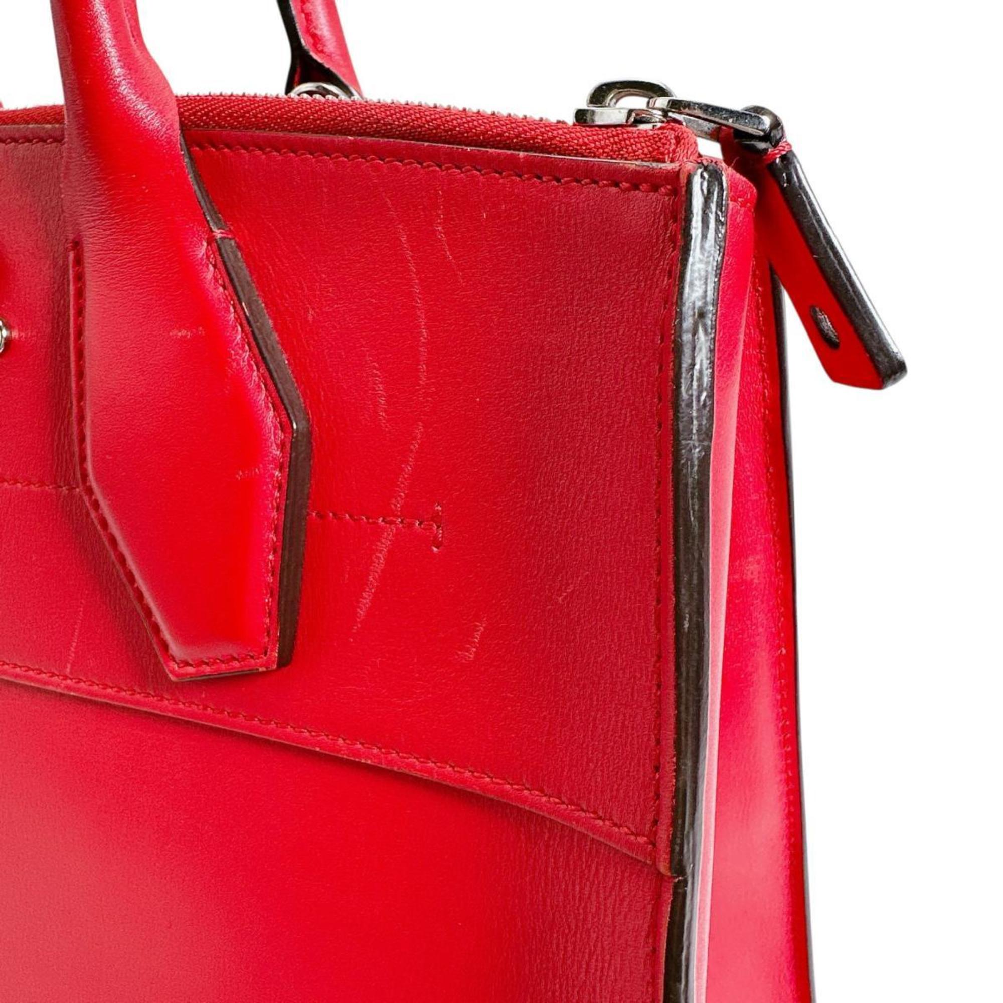 Louis Vuitton Red Color Leather Handbag (Pre-Owned)