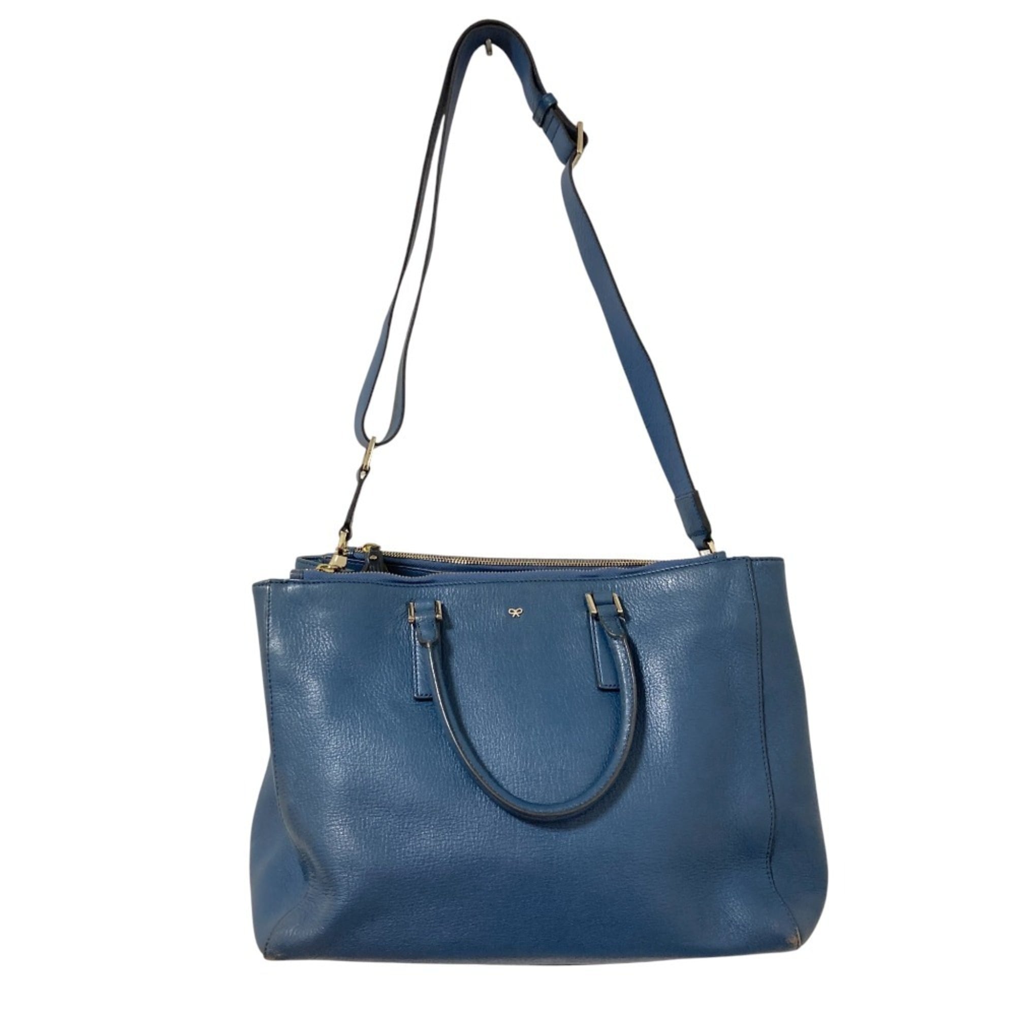 Anya Hindmarch Blue Handbag Shoulder Bag (Pre-Owned)
