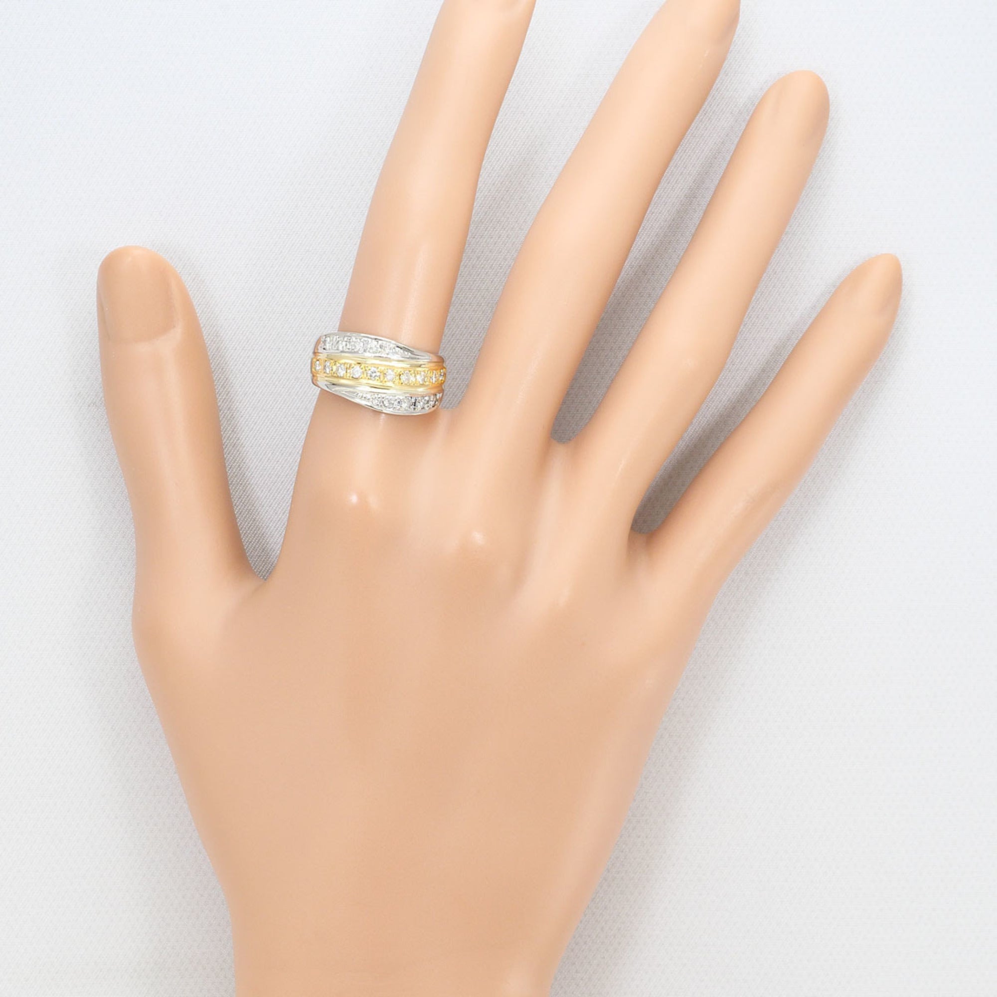 Unbranded Platinum Yellow Gold Yellow Gold (18K) Platinum 900 Band Ring (Pre-Owned)