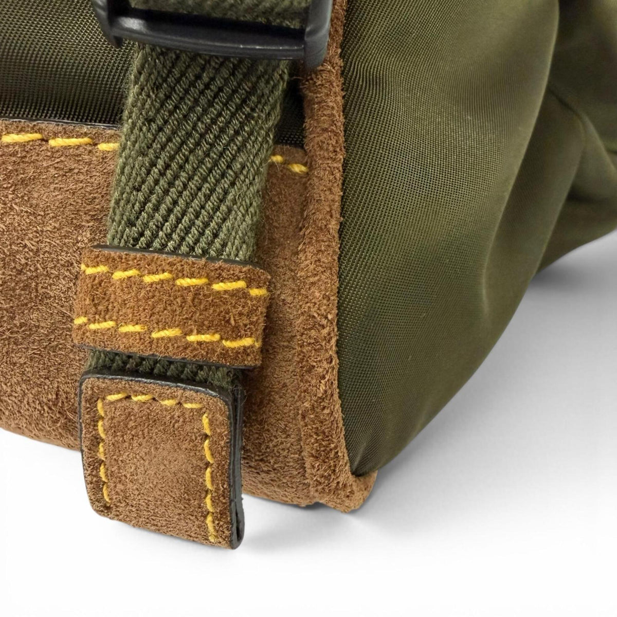Prada Brown Khaki Polyamide Leather Sling Bag (Pre-Owned)
