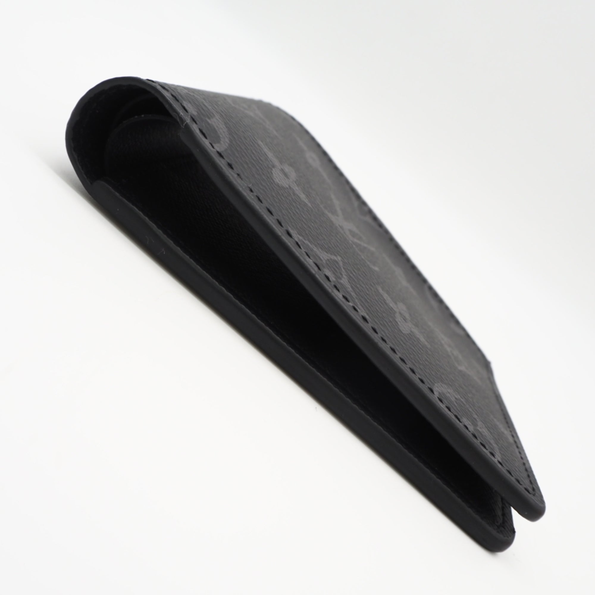 Louis Vuitton Monogram Eclipse Black Gray Coated Canvas Leather Wallet (Bi-Fold) (Pre-Owned)