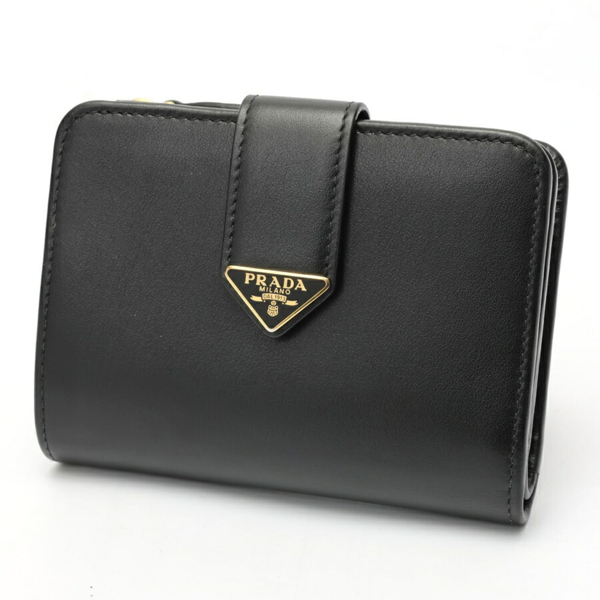 Prada Black Leather Wallet (Bi-Fold) (Pre-Owned)