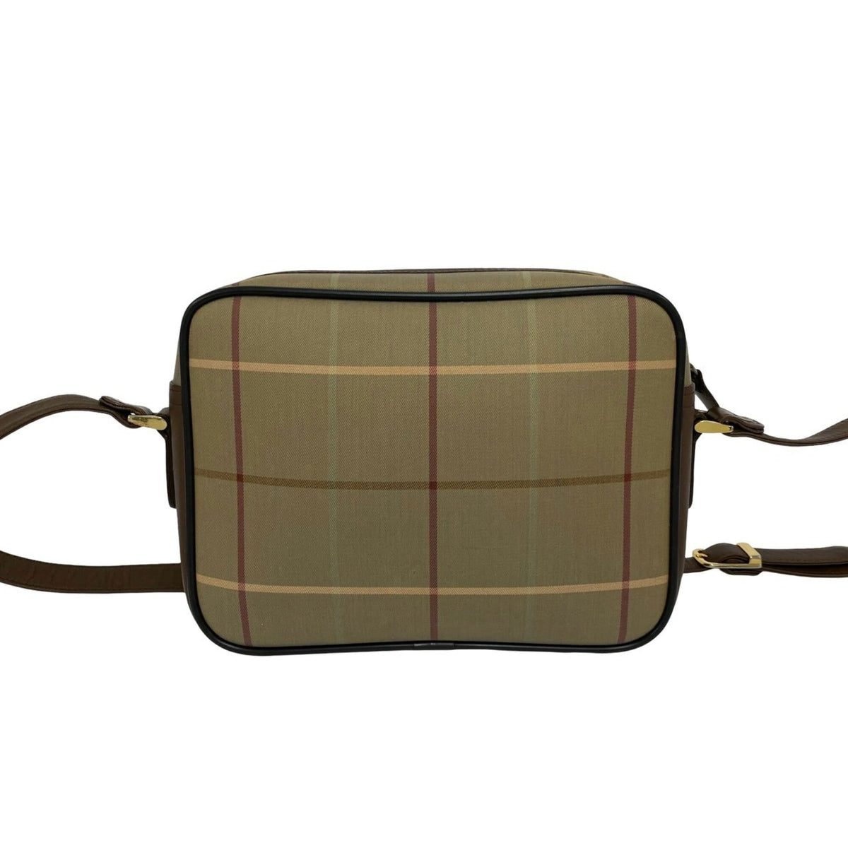 Burberry Brown Khaki Canvas Leather Pochette Shoulder Bag (Pre-Owned)