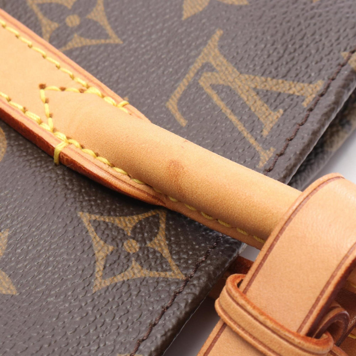 Louis Vuitton Brown Coated Canvas Leather Handbag Tote Bag (Pre-Owned)