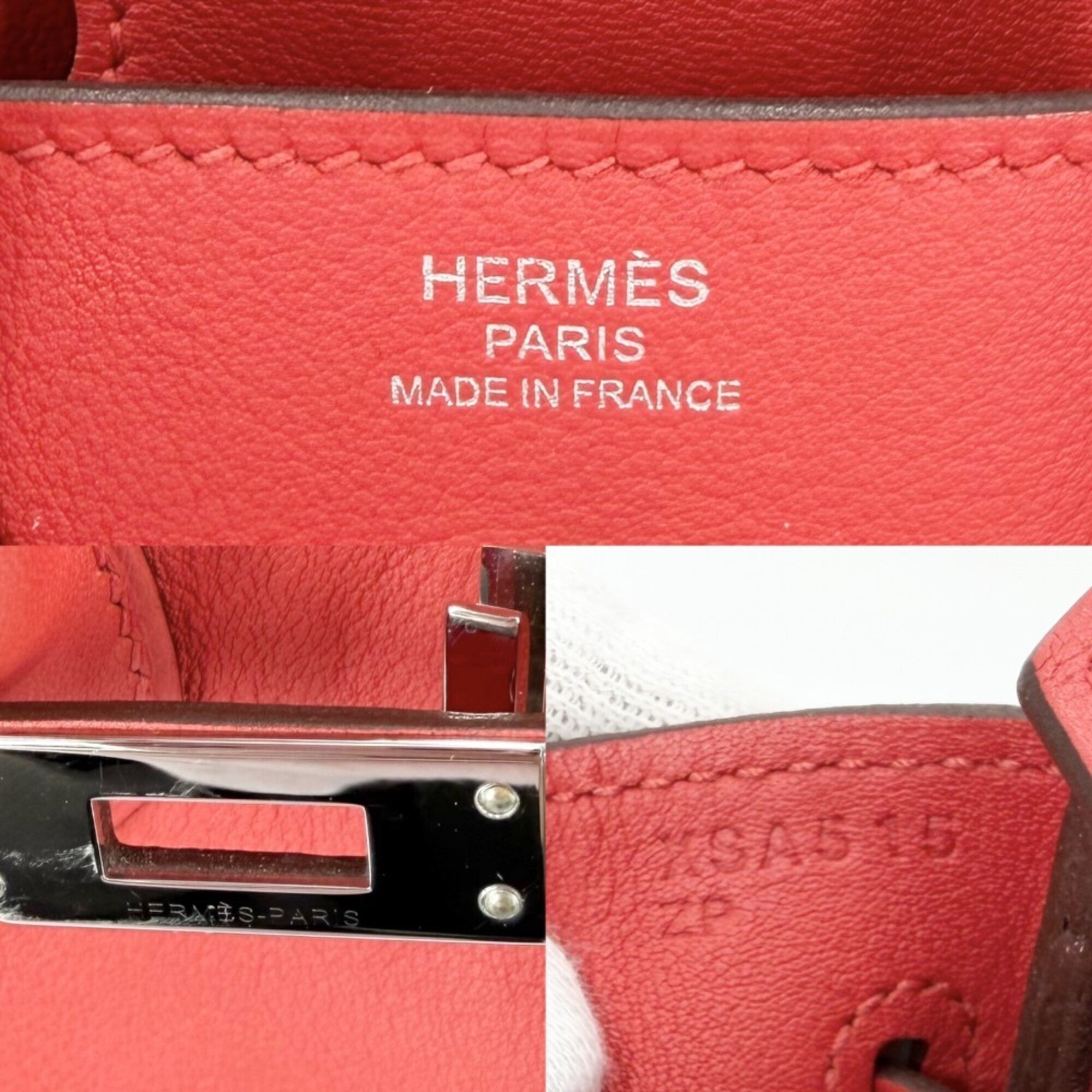 Hermes Red Color Swift Leather Handbag (Pre-Owned)