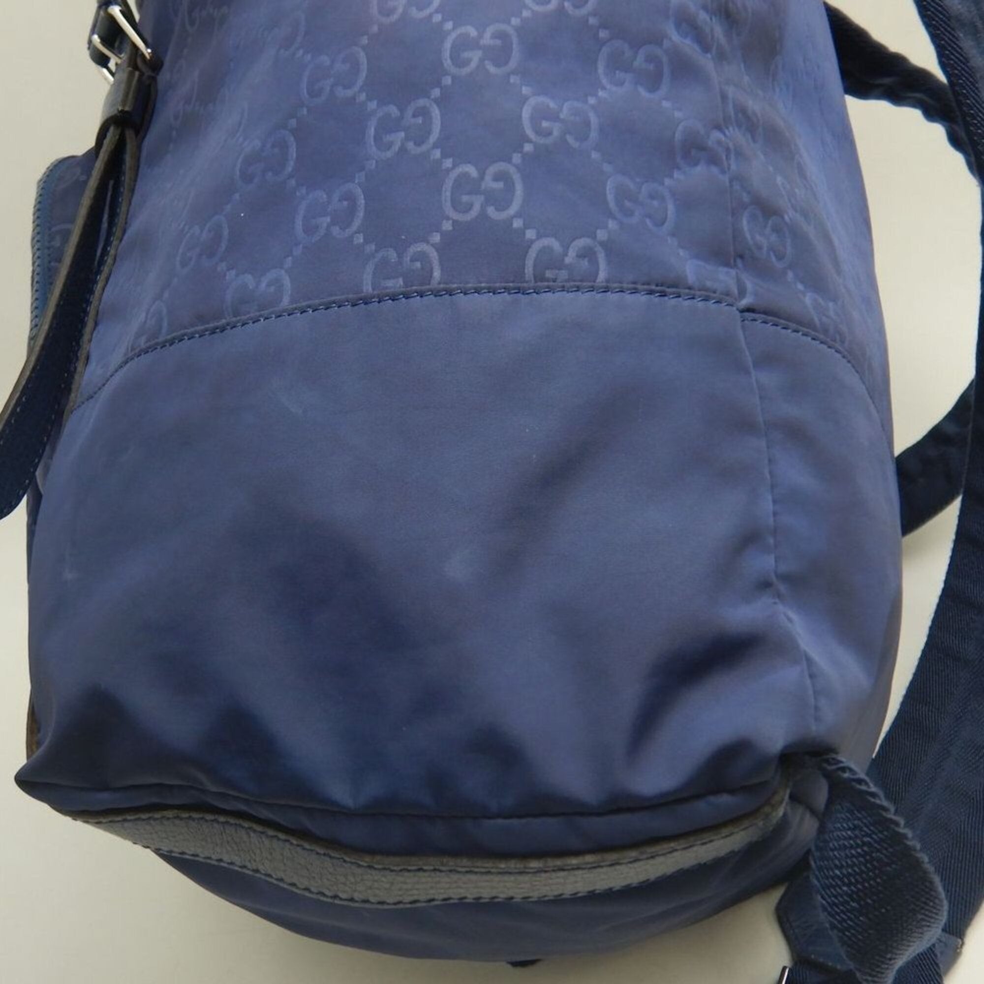 Gucci Navy Nylon Backpack (Pre-Owned)