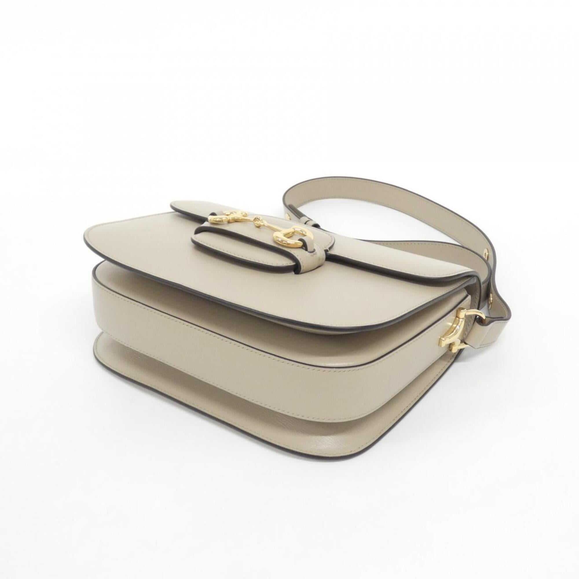 Gucci Beige Leather Shoulder Bag (Pre-Owned)