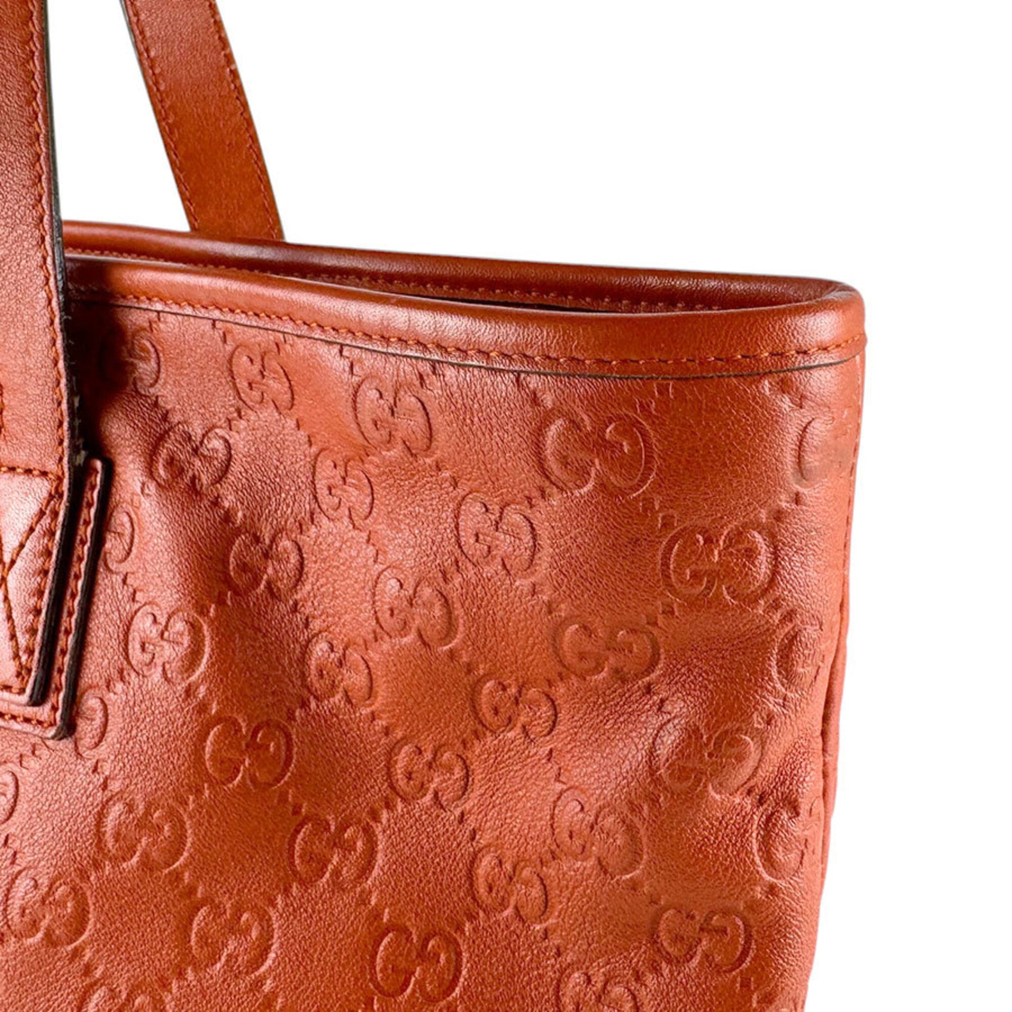 Gucci Orange Leather Handbag (Pre-Owned)