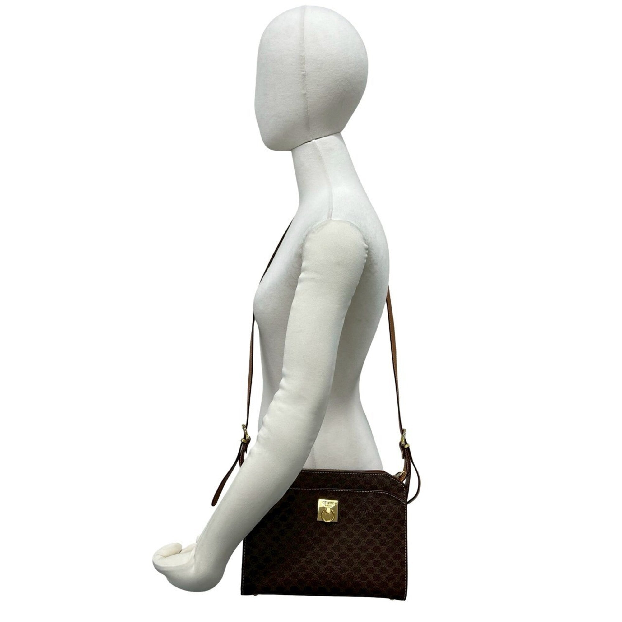 Celine Brown Pvc Leather Shoulder Bag (Pre-Owned)