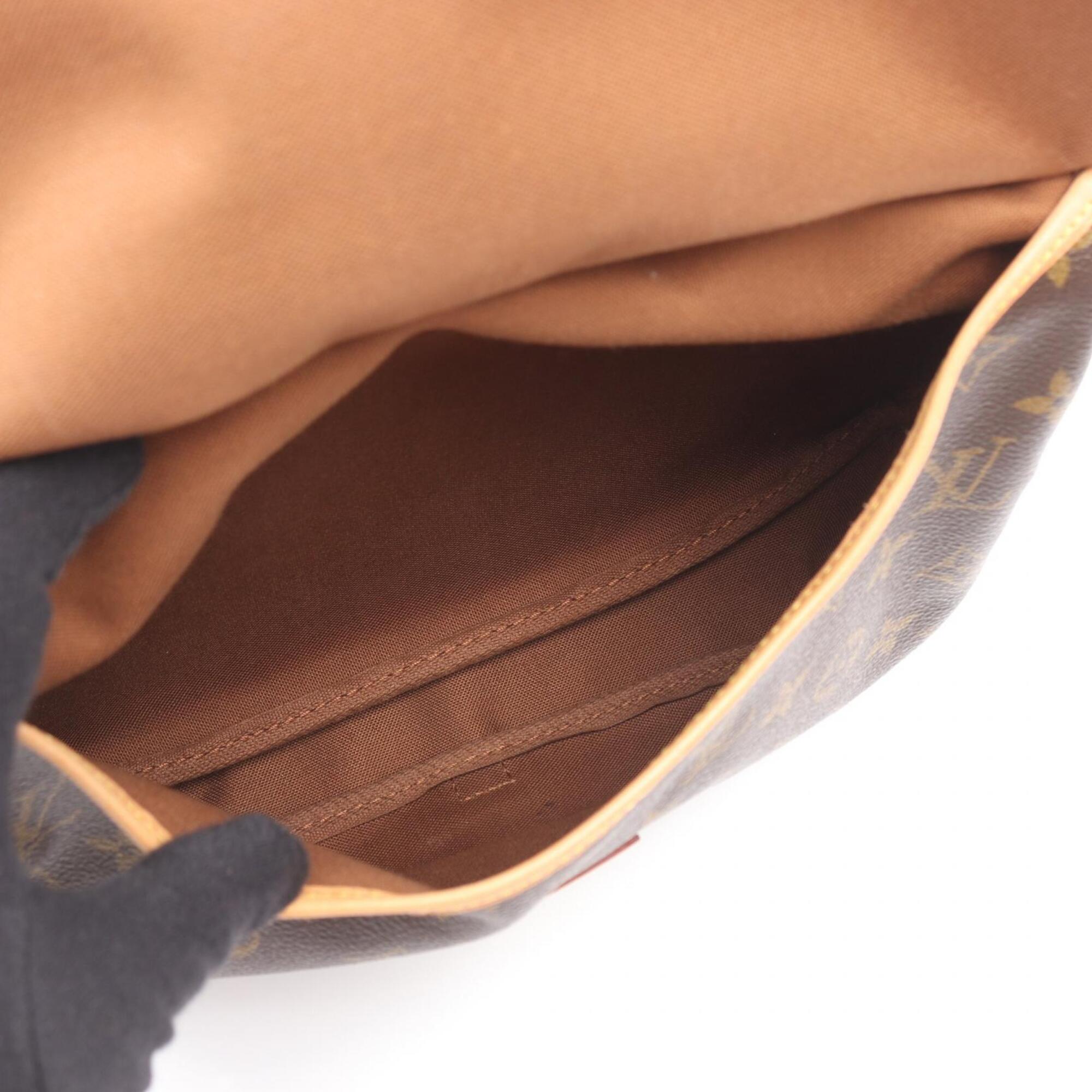 Louis Vuitton Brown Monogram Coated Canvas Leather Shoulder Bag (Pre-Owned)