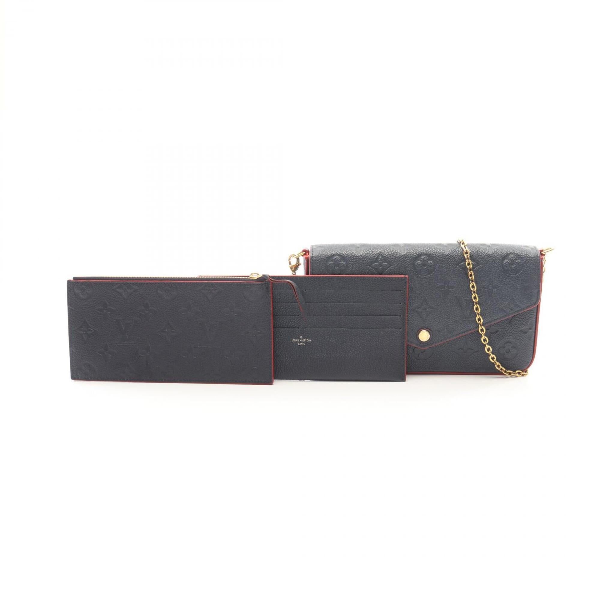Louis Vuitton Marine Rouge Navy Red Color Leather Pochette Shoulder Bag (Pre-Owned)