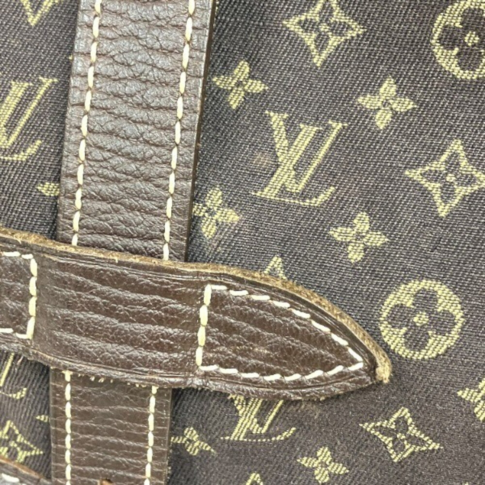 Louis Vuitton Brown Canvas Leather Handbag Shoulder Bag (Pre-Owned)