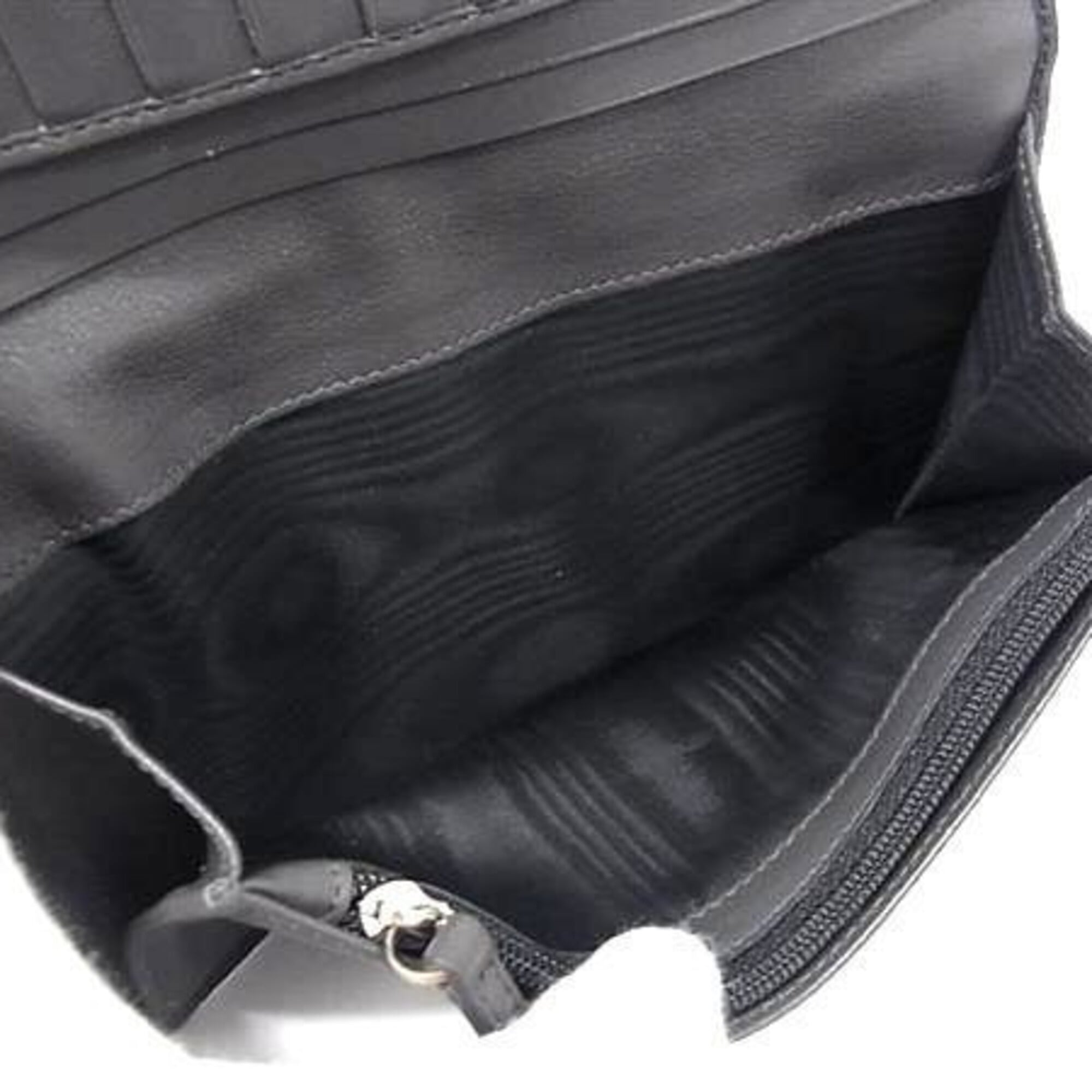Salvatore Ferragamo Black Leather Long Wallet (Bi-Fold) (Pre-Owned)
