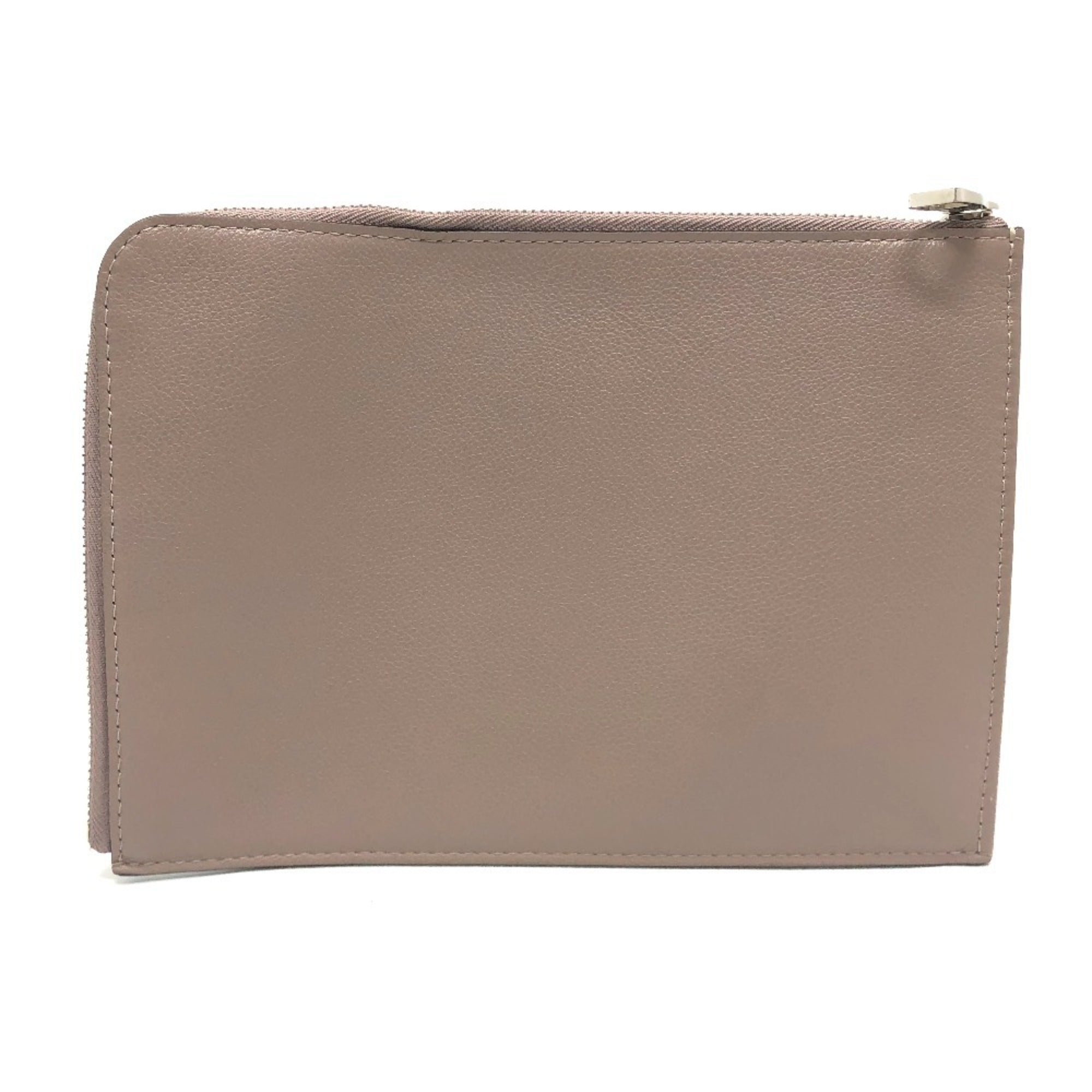 Louis Vuitton Beige Taupe Leather Clutch Bag Pochette (Pre-Owned)
