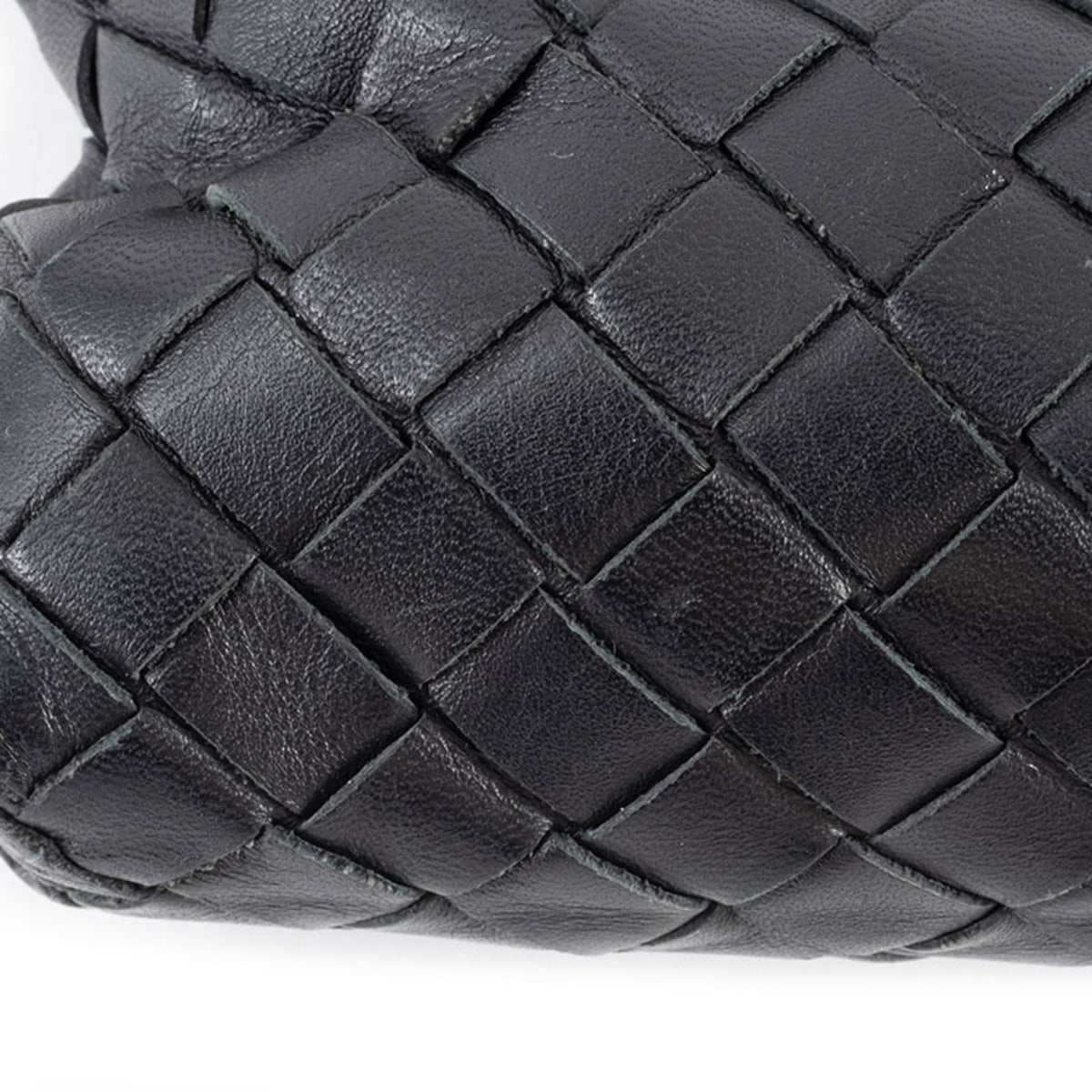 Bottega Veneta Black Leather Shoulder Bag (Pre-Owned)