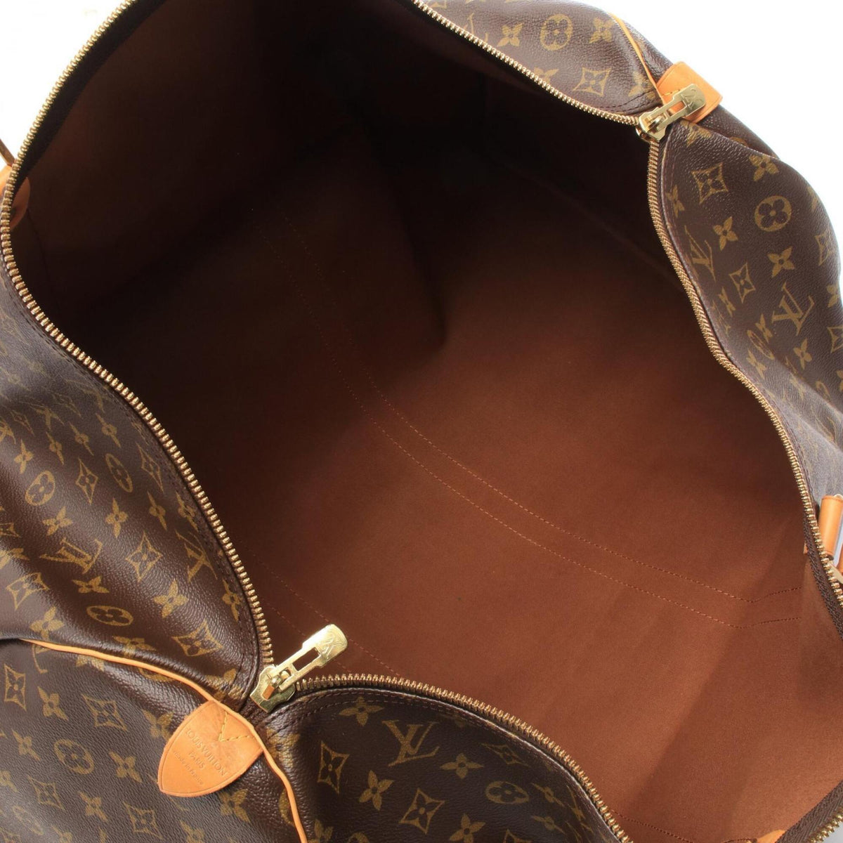 Louis Vuitton Brown Coated Canvas Leather Boston Bag Handbag (Pre-Owned)