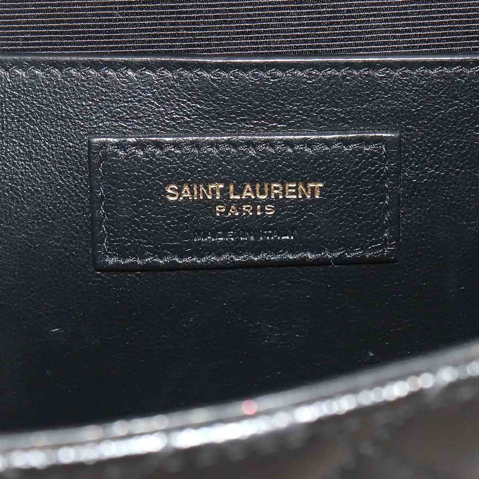 Saint Laurent Black Leather Handbag Shoulder Bag (Pre-Owned)