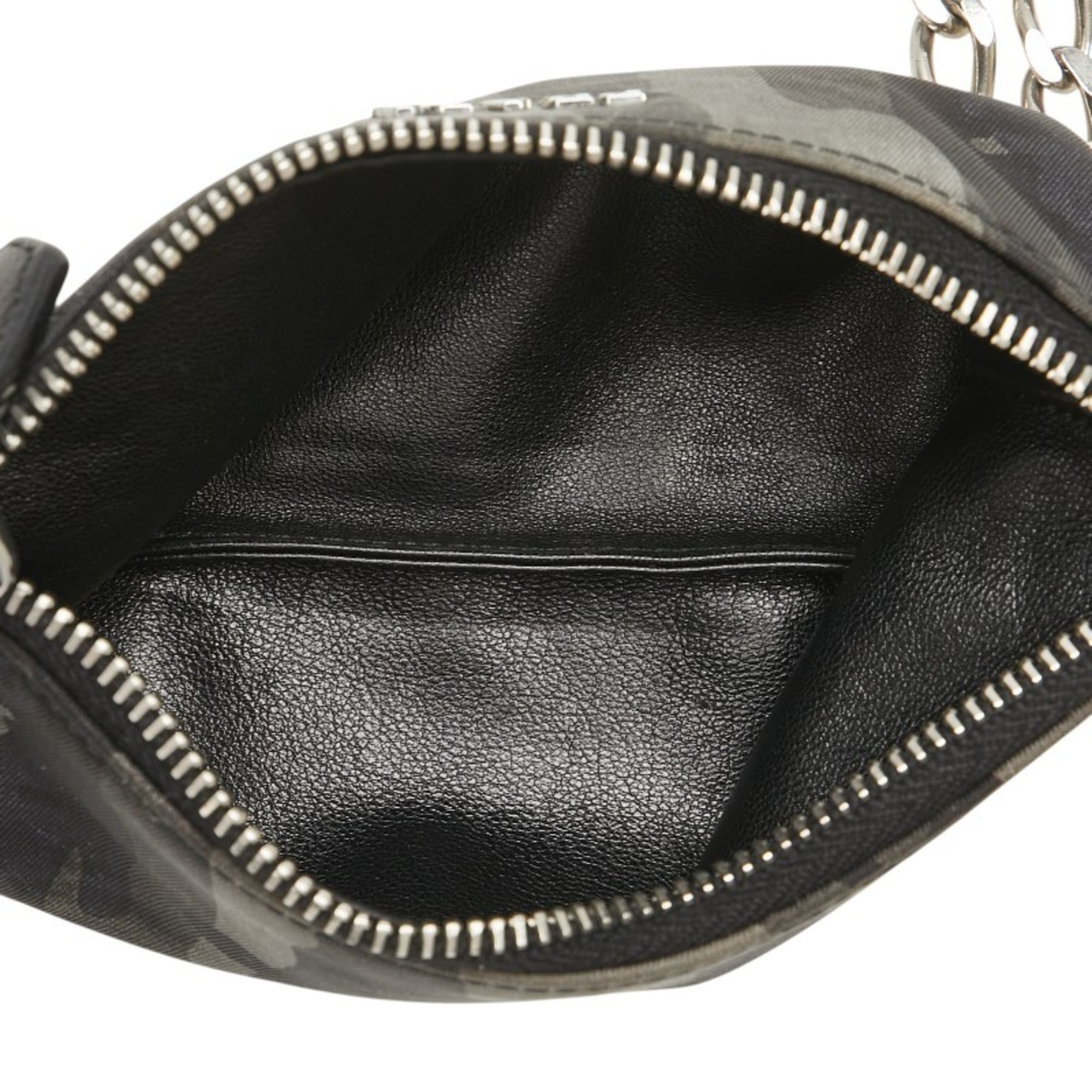Prada Black Camouflage Gray Nylon Leather Coin Purse/Coin Case (Pre-Owned)