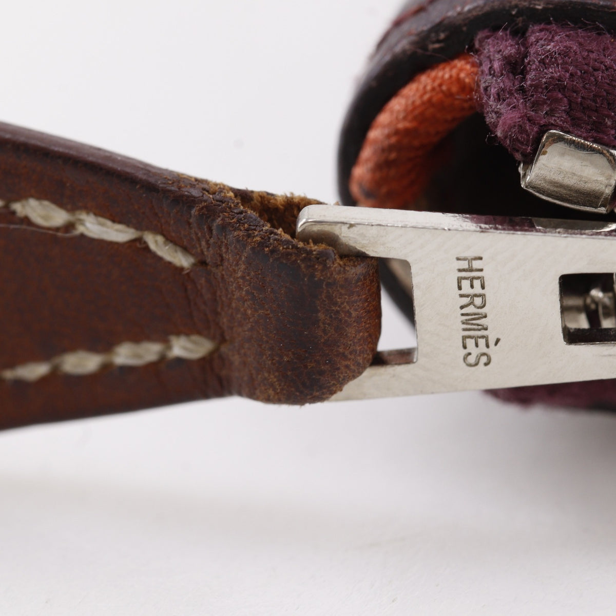 Hermes Red Color Wine Epsom Leather Long Wallet (Bi-Fold) (Pre-Owned)