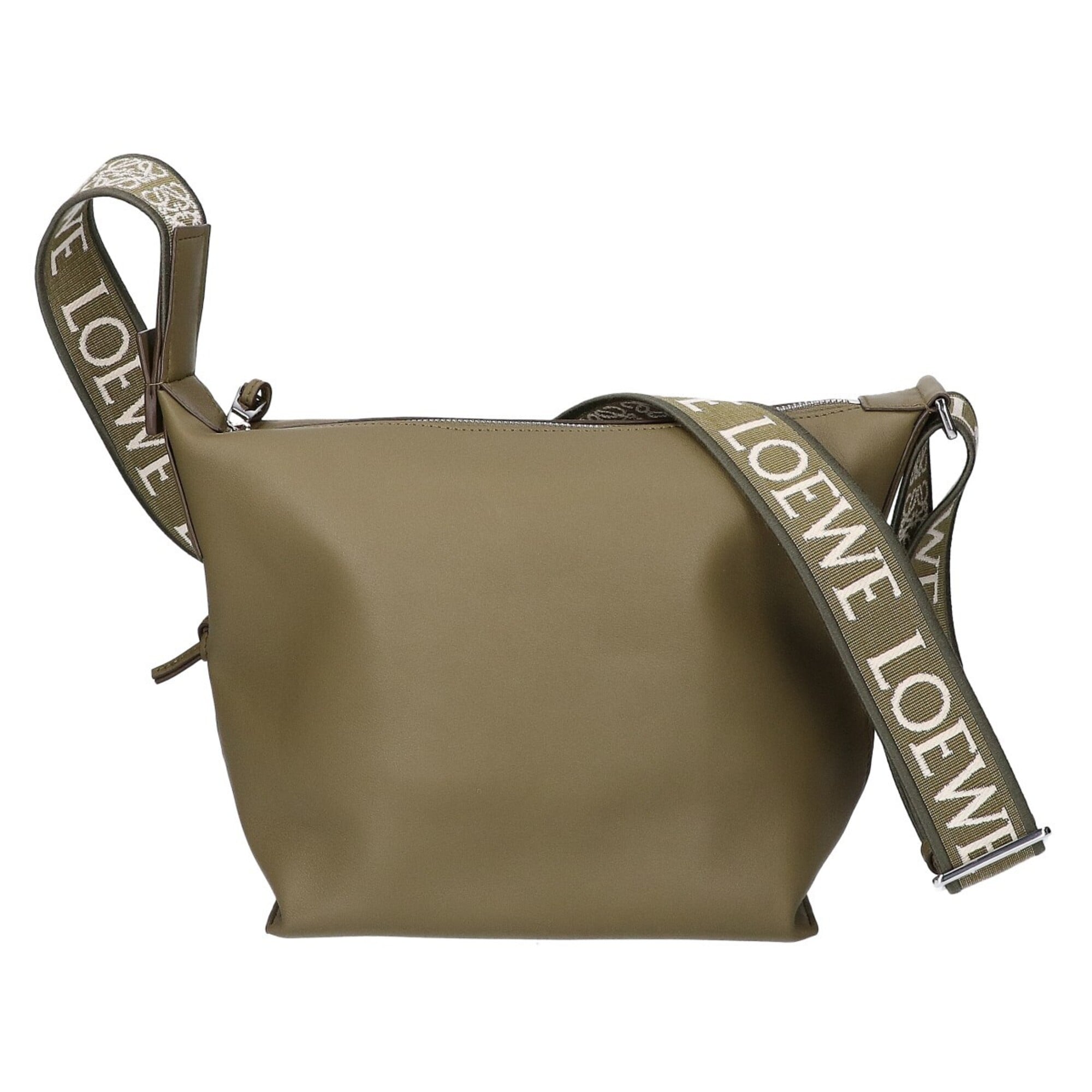 Loewe Green Khaki Leather Crossbody Bag Shoulder Bag (Pre-Owned)
