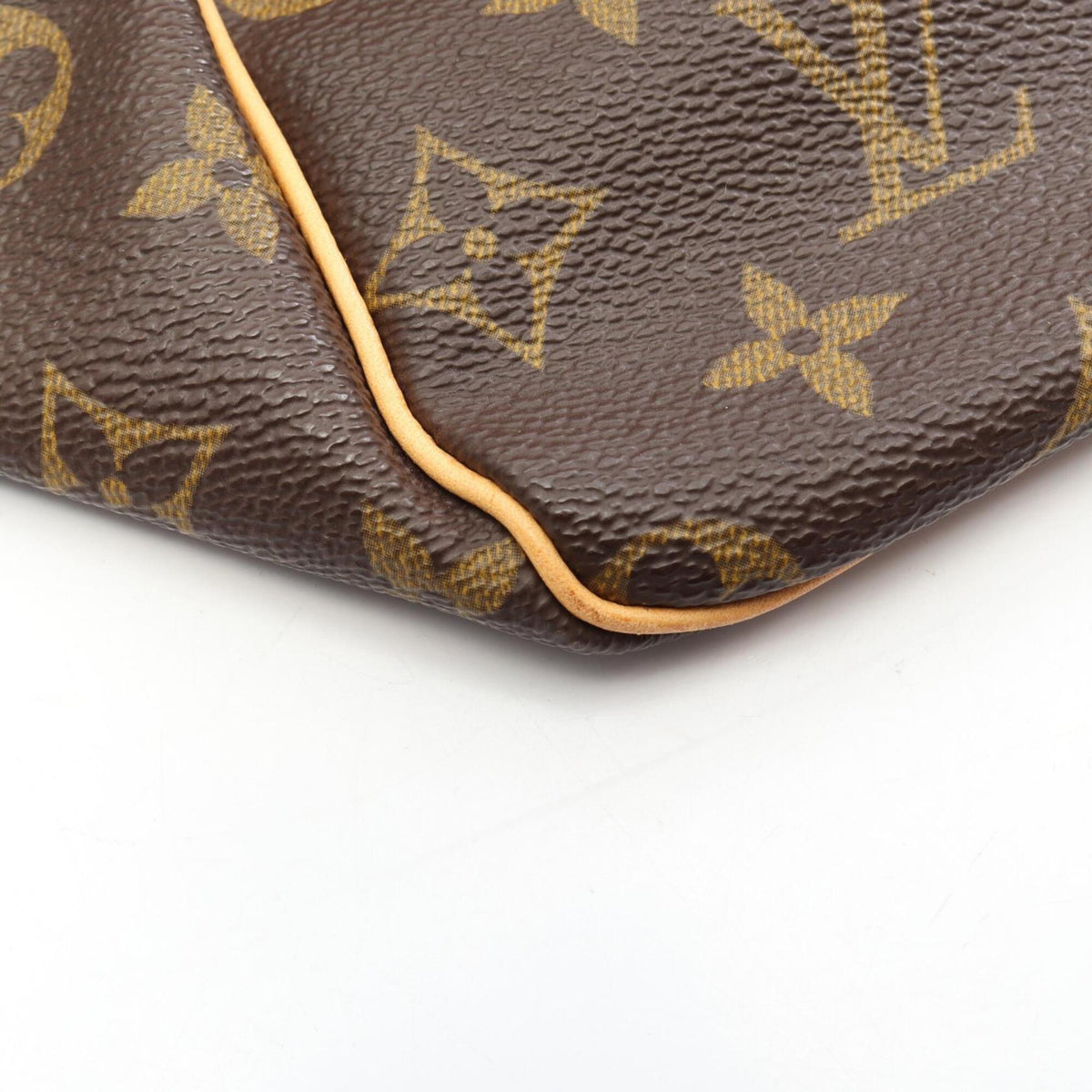 Louis Vuitton Brown Coated Canvas Monogram Leather Boston Bag Handbag (Pre-Owned)