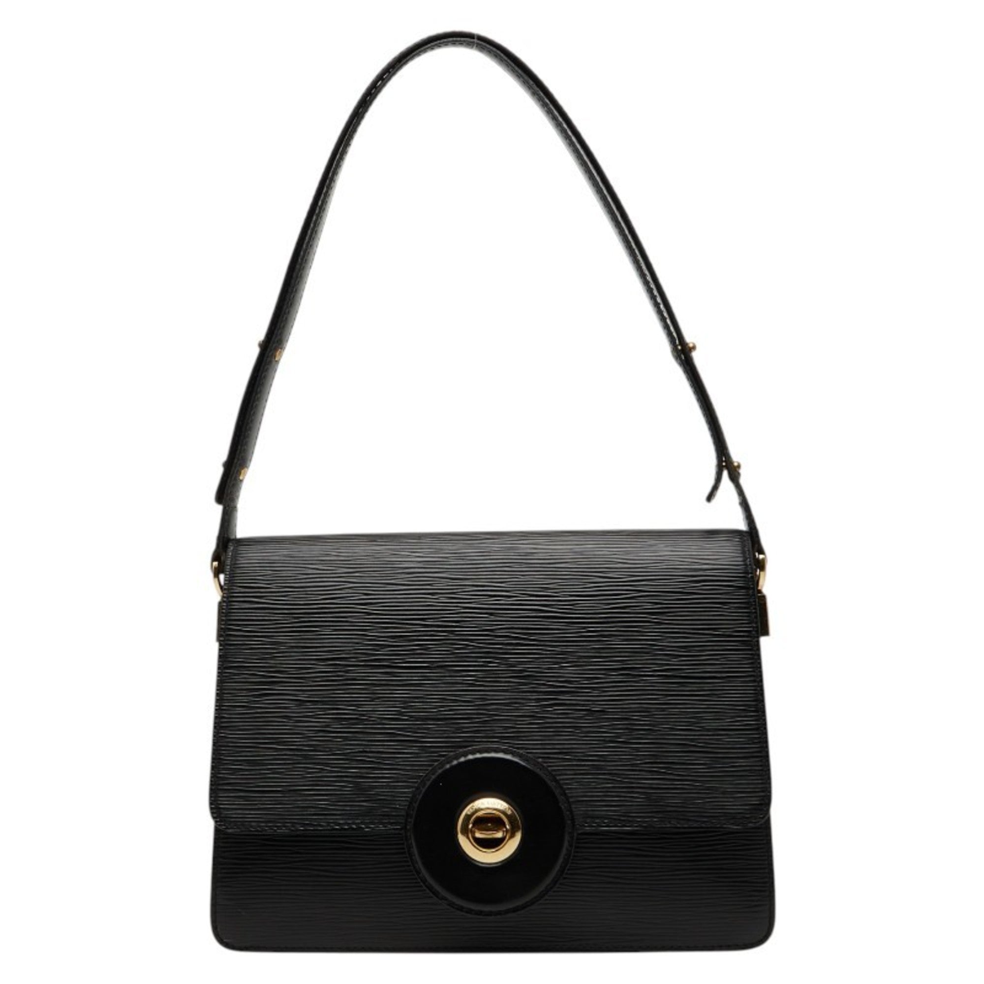 Louis Vuitton Black Noir Cuir Ombre Leather Shoulder Bag (Pre-Owned)
