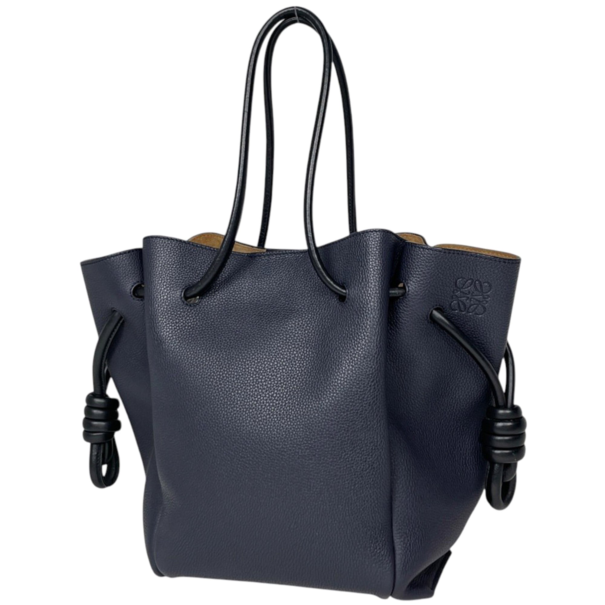 Loewe Flamenco Navy Leather Tote Bag (Pre-Owned)