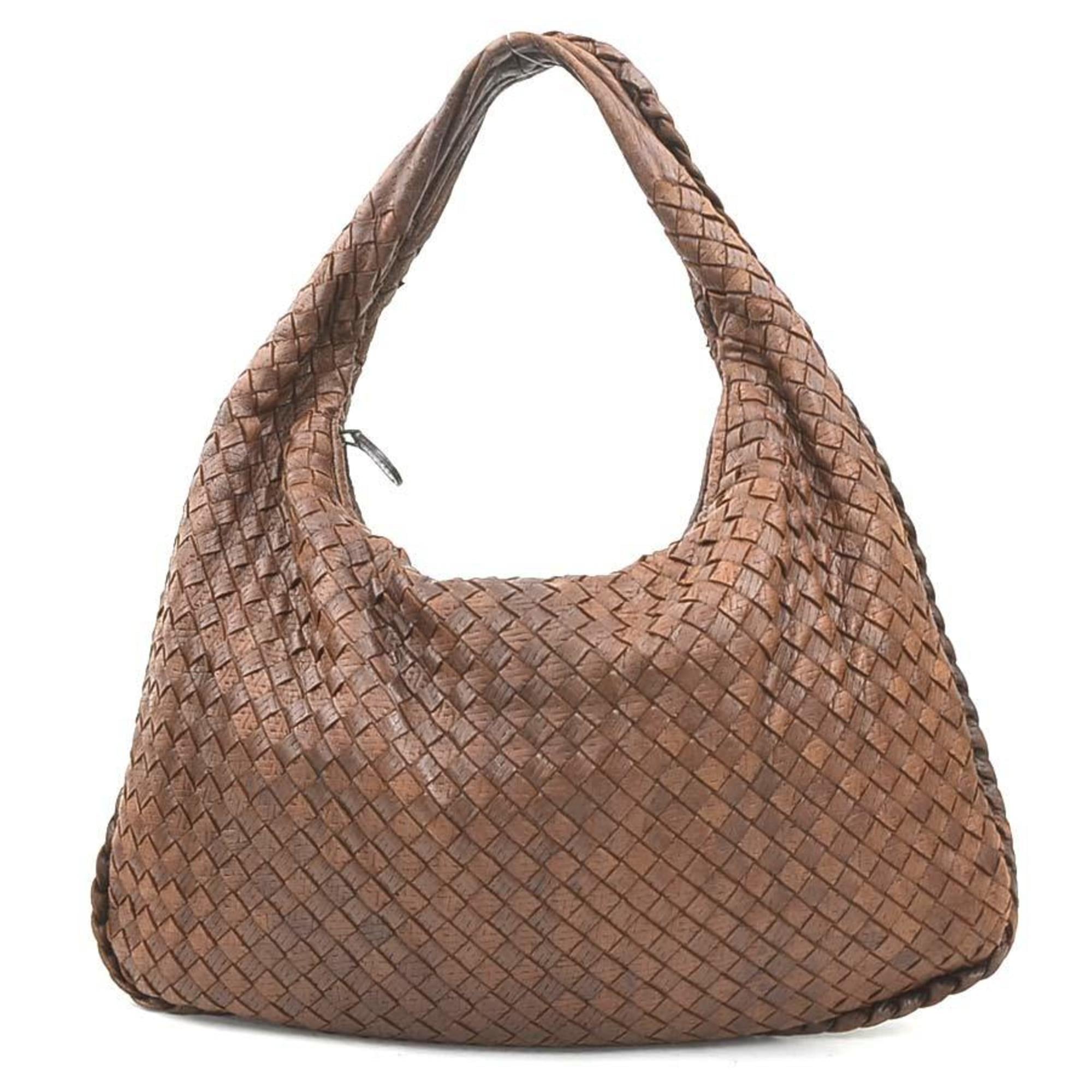 Bottega Veneta Brown Intrecciato Shoulder Bag (Pre-Owned)