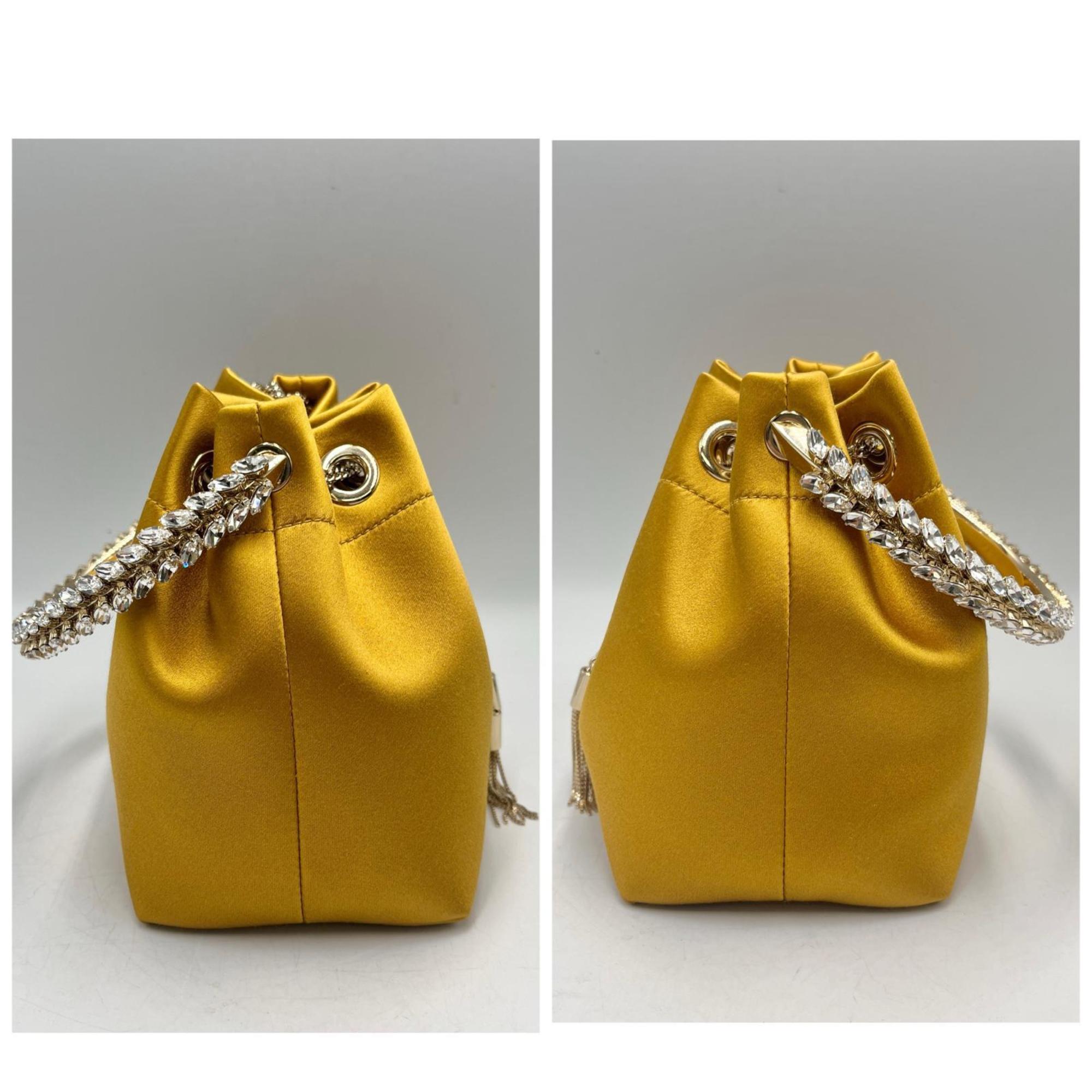 Jimmy Choo Yellow Satin Shoulder Bag (Pre-Owned)