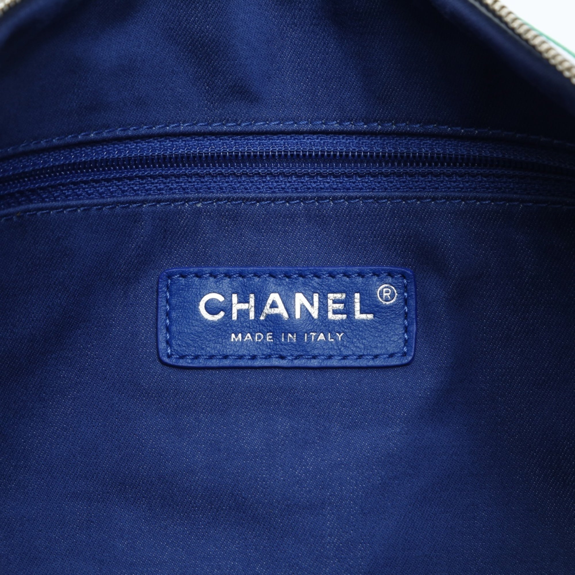 Chanel Multi-Color Cotton Canvas Clutch Bag (Pre-Owned)