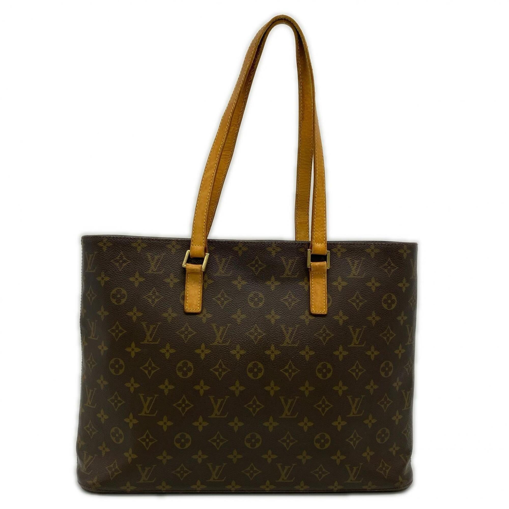 Louis Vuitton Monogram Brown Coated Canvas Leather Handbag (Pre-Owned)