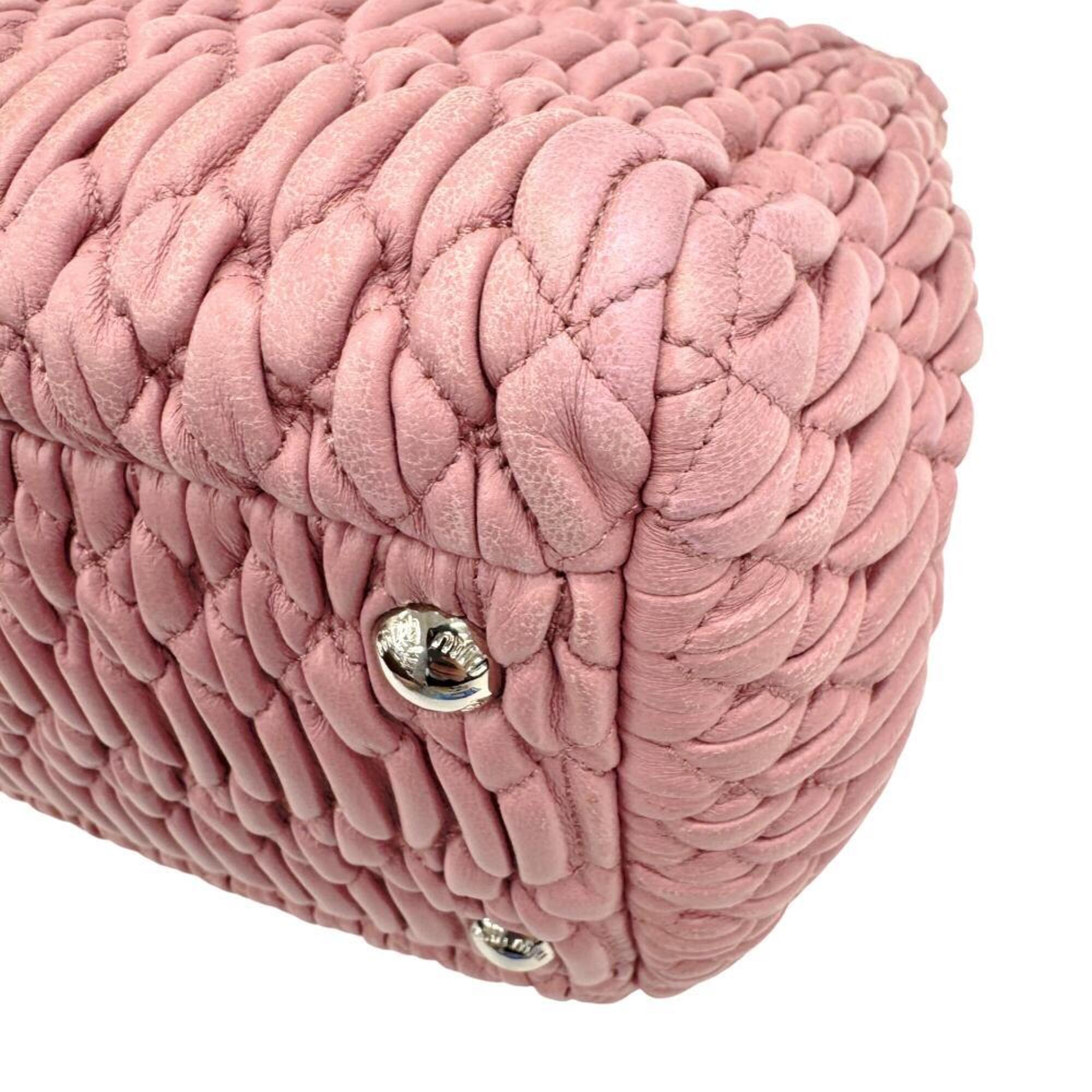 Miu Miu Pink Leather Handbag Shoulder Bag (Pre-Owned)
