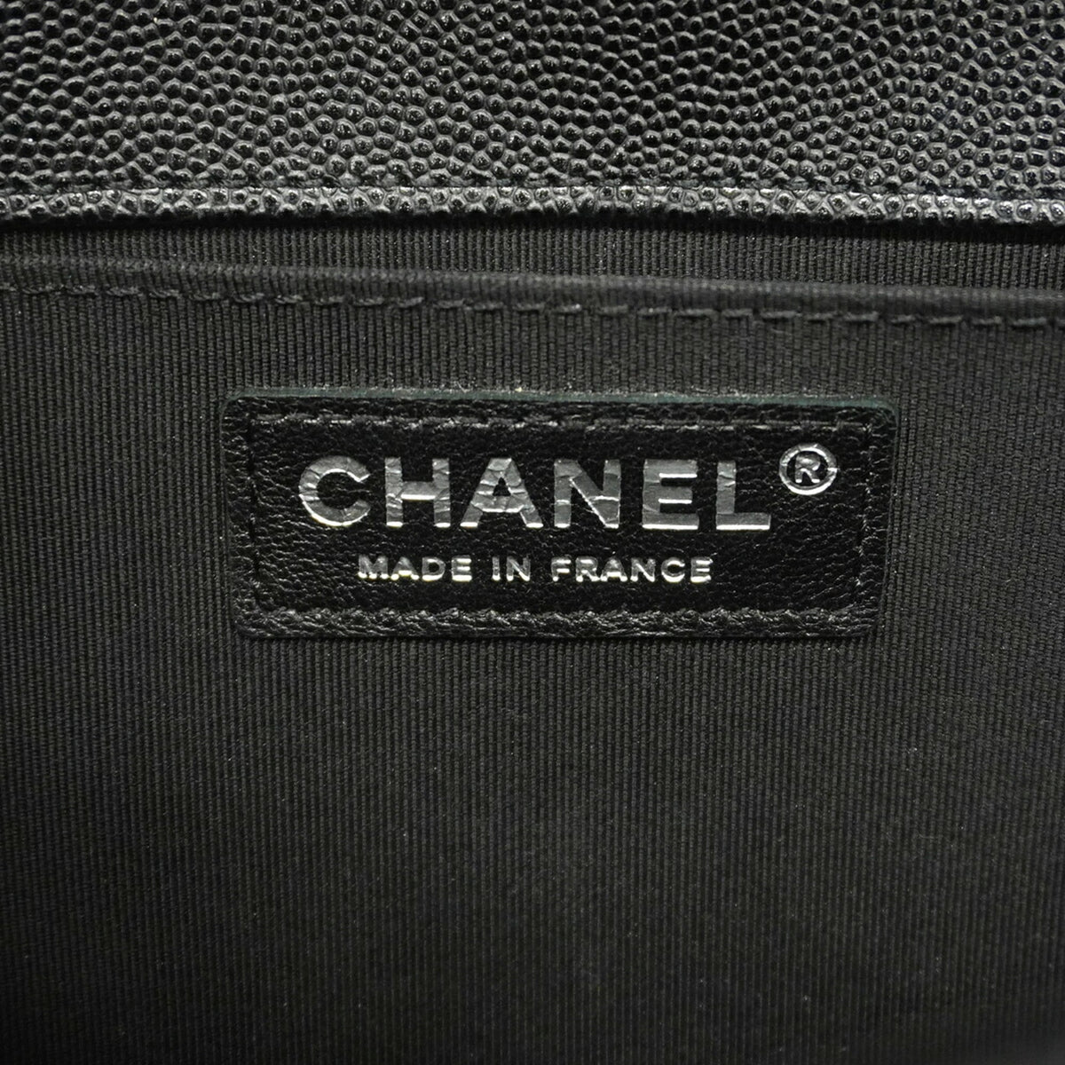 Chanel Black Grained Calfskin Shoulder Bag (Pre-Owned)