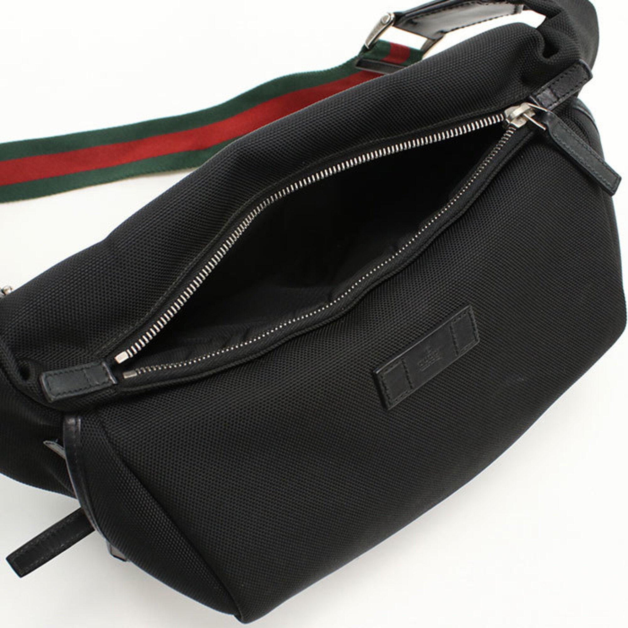 Gucci Black Canvas Shoulder Bag Sling Bag (Pre-Owned)