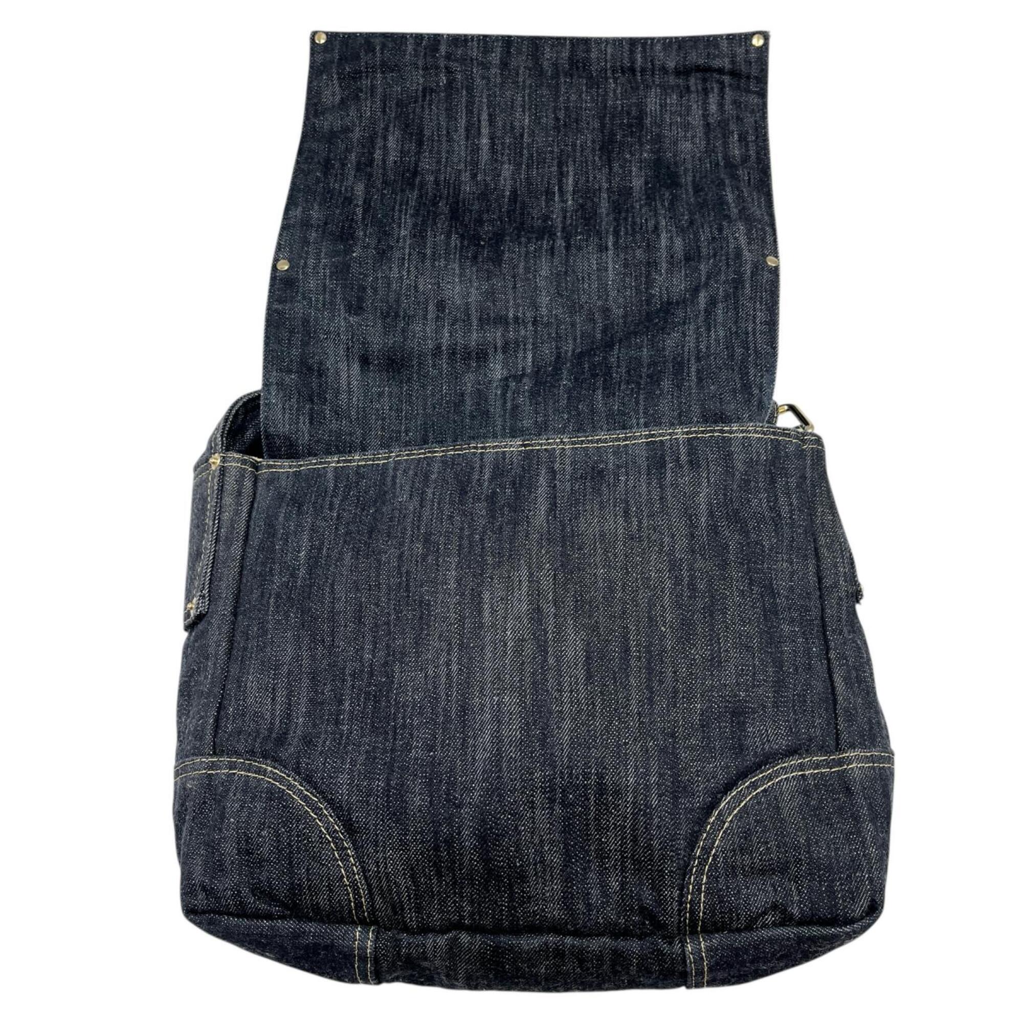 Chanel Denim Messenger Bag Shoulder Bag (Pre-Owned)