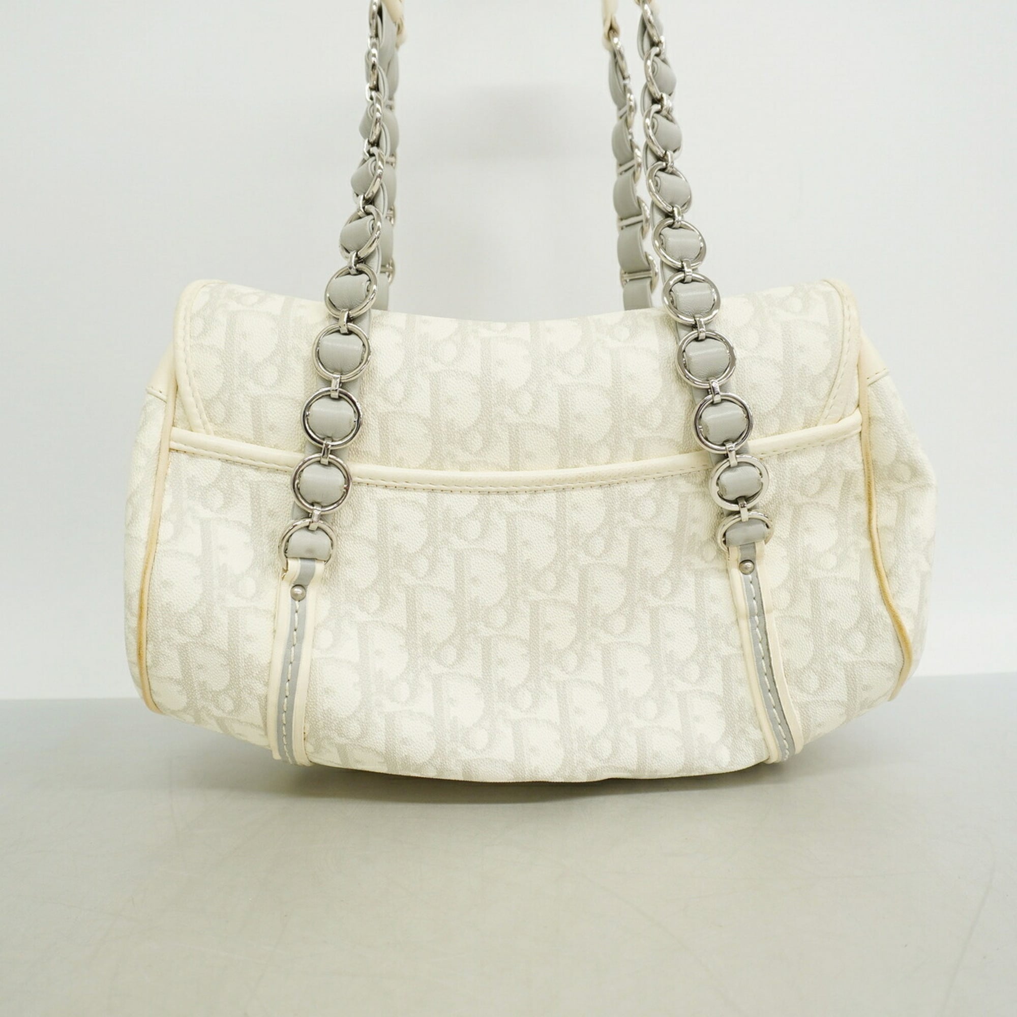Christian Dior White Leather Pvc Shoulder Bag (Pre-Owned)