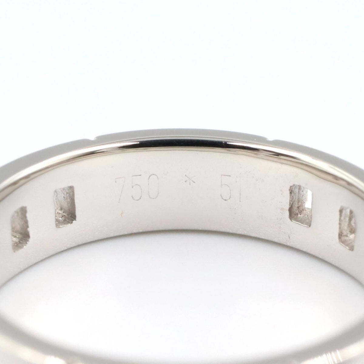 Hermes Silver White Gold (18K) Band Ring (Pre-Owned)