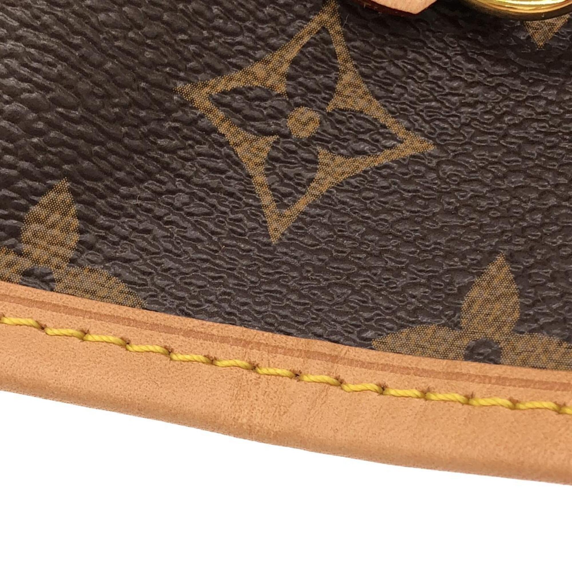Louis Vuitton Fuchsia Marron Coated Canvas Handbag Pouch (Pre-Owned)