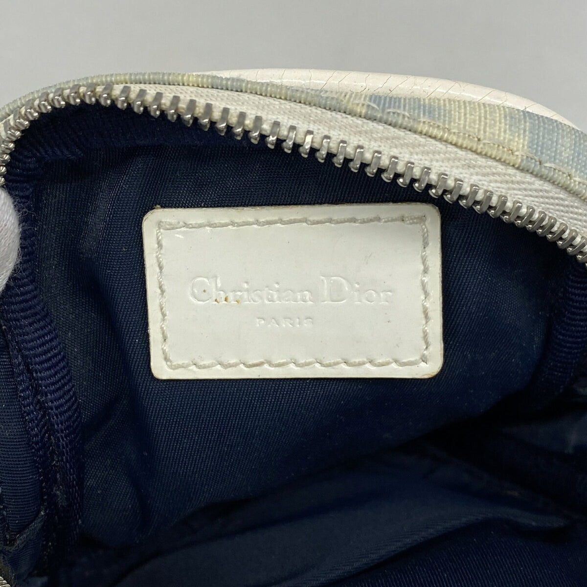 Christian Dior Light Blue Pvc Pouch (Pre-Owned)