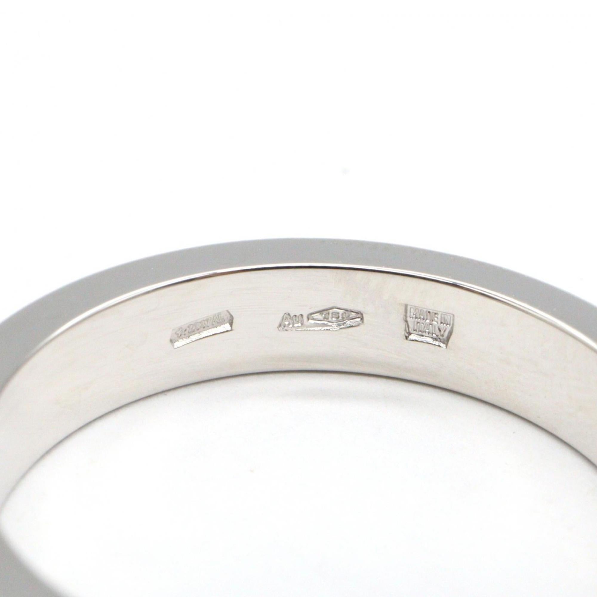 Bvlgari Silver Clear White Gold (18K) Band Ring (Pre-Owned)