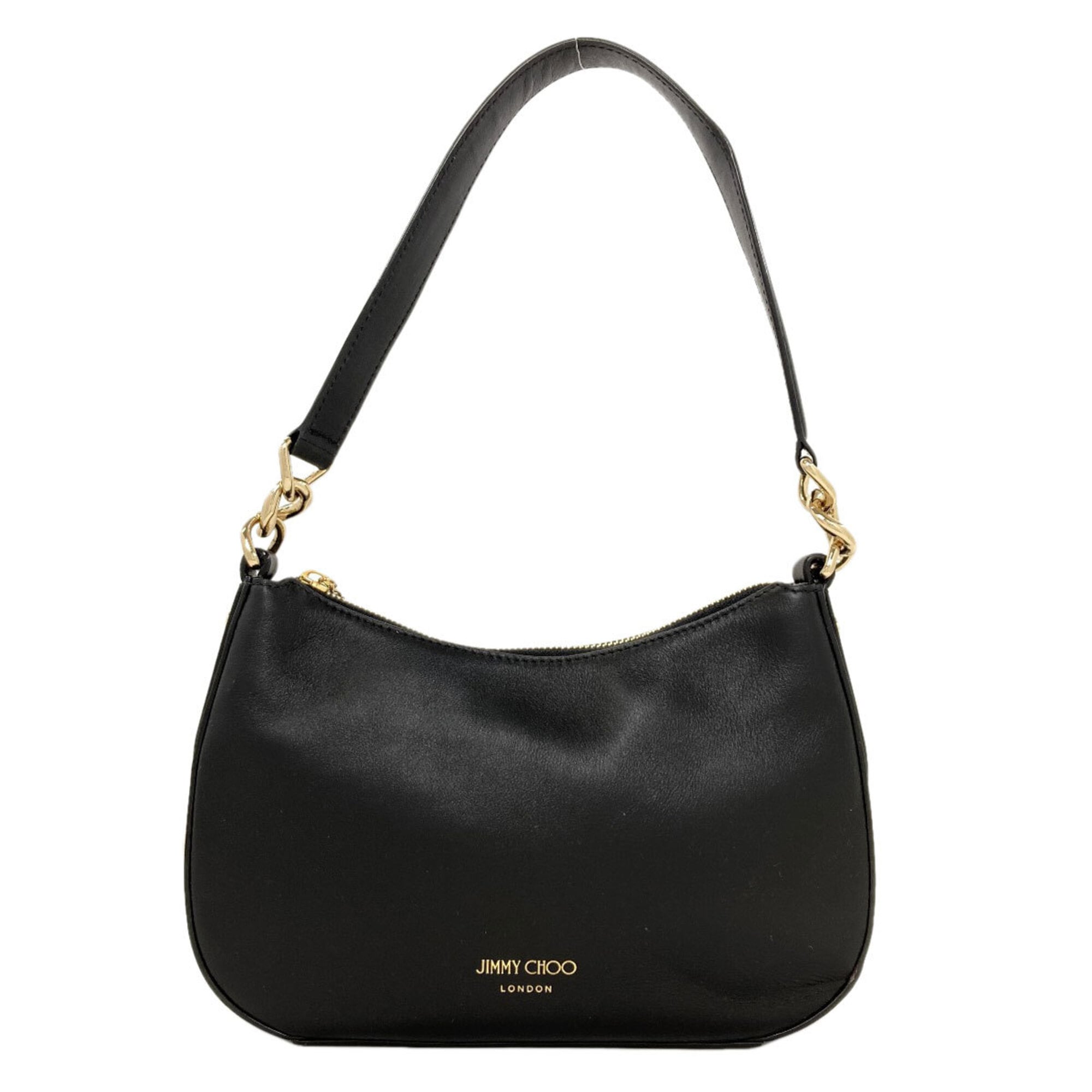 Jimmy Choo Black Leather Shoulder Bag (Pre-Owned)