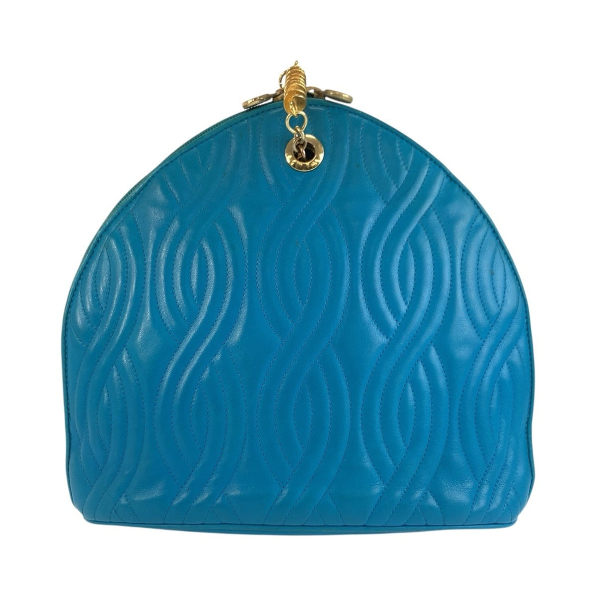 Fendi Blue Leather Pochette Shoulder Bag (Pre-Owned)