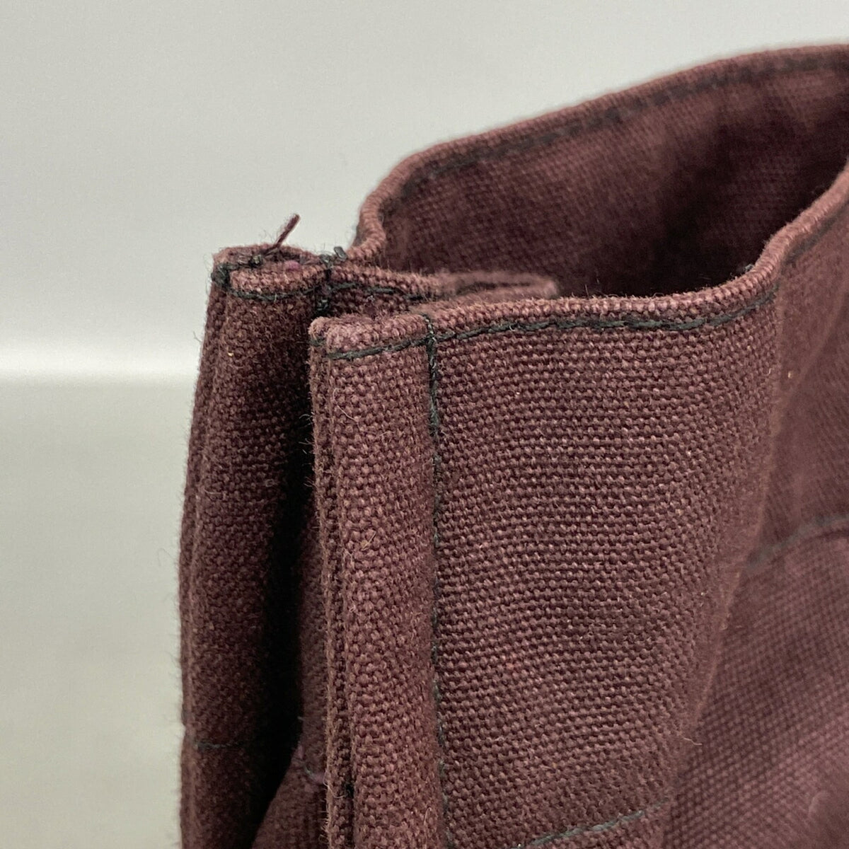 Hermes Black Bordeaux Canvas Tote Bag (Pre-Owned)