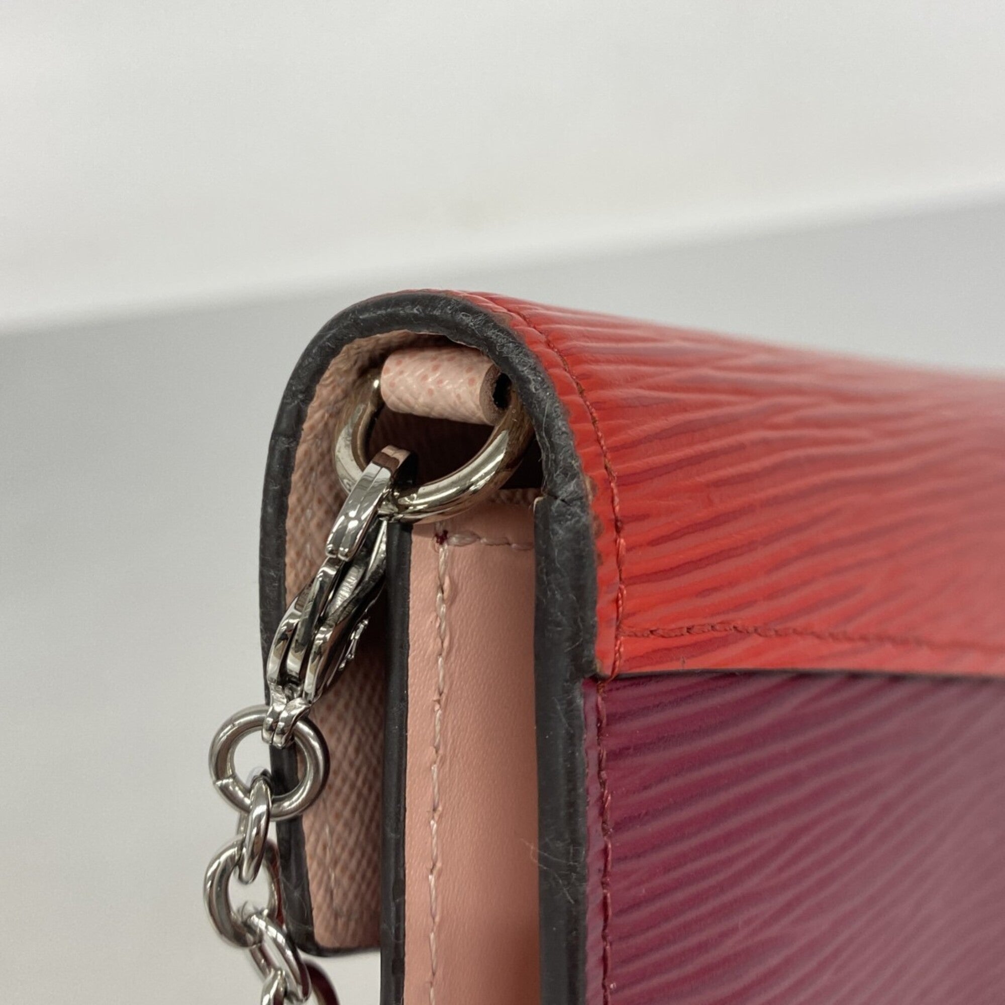 Louis Vuitton Pink Red Color Chain/Shoulder Wallet (Pre-Owned)