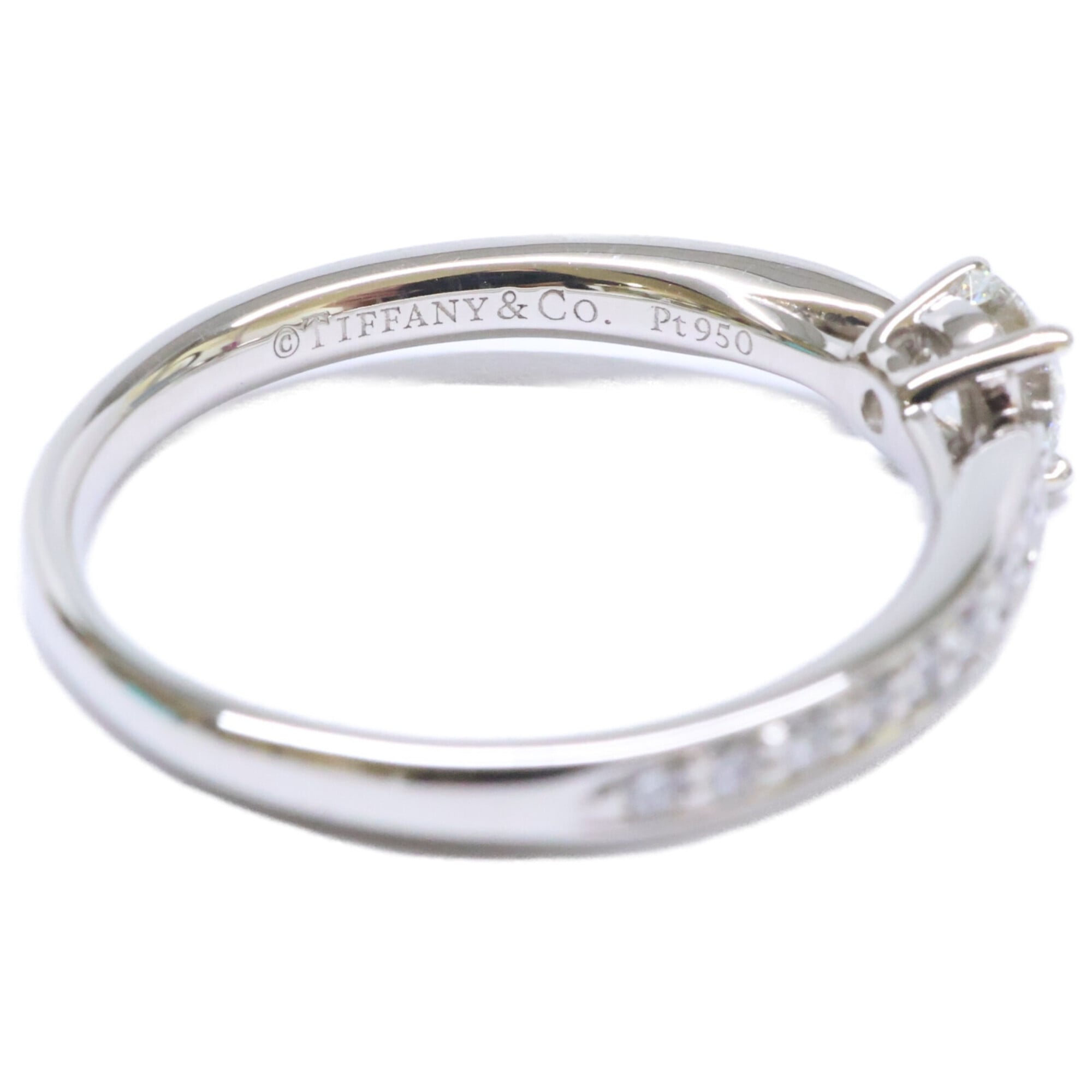 Tiffany Platinum Platinum 950 Band Ring (Pre-Owned)